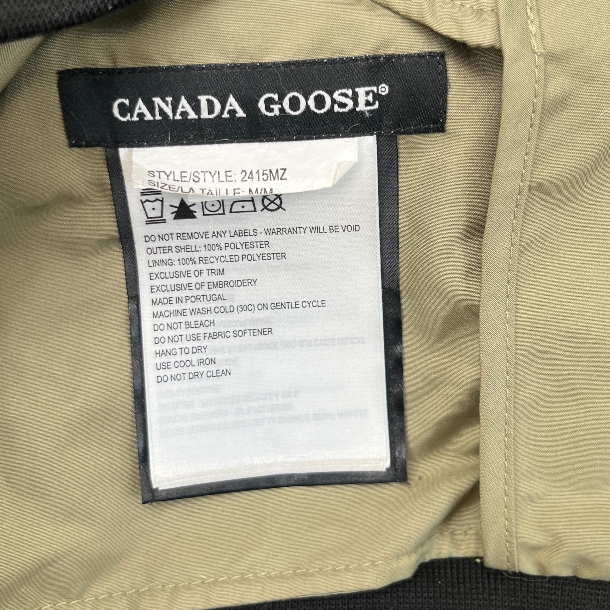 Men's Faber Bomber Jacket Khaki Size M