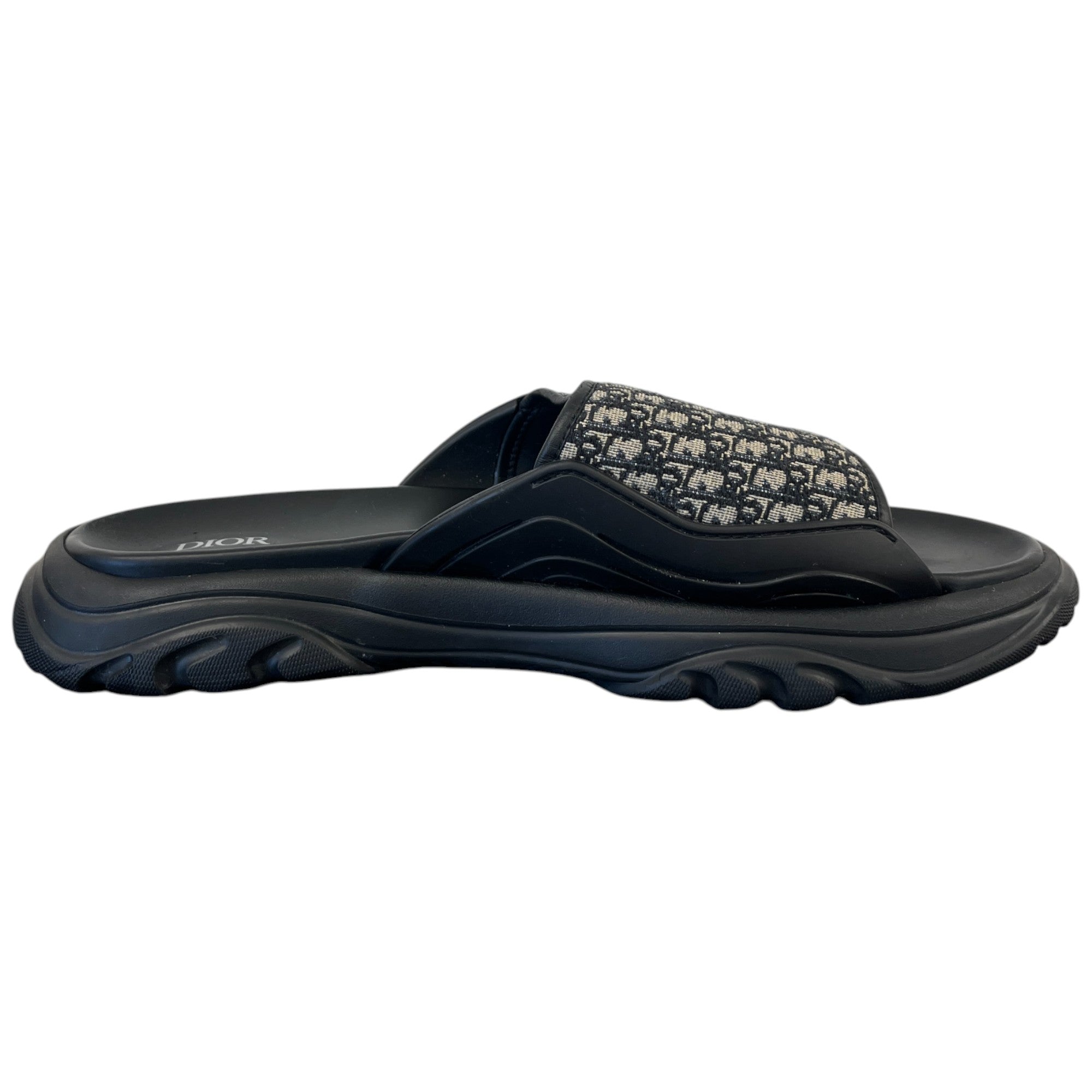 Men's Oblique Aqua Sandals Black Size EU 44 / UK 10