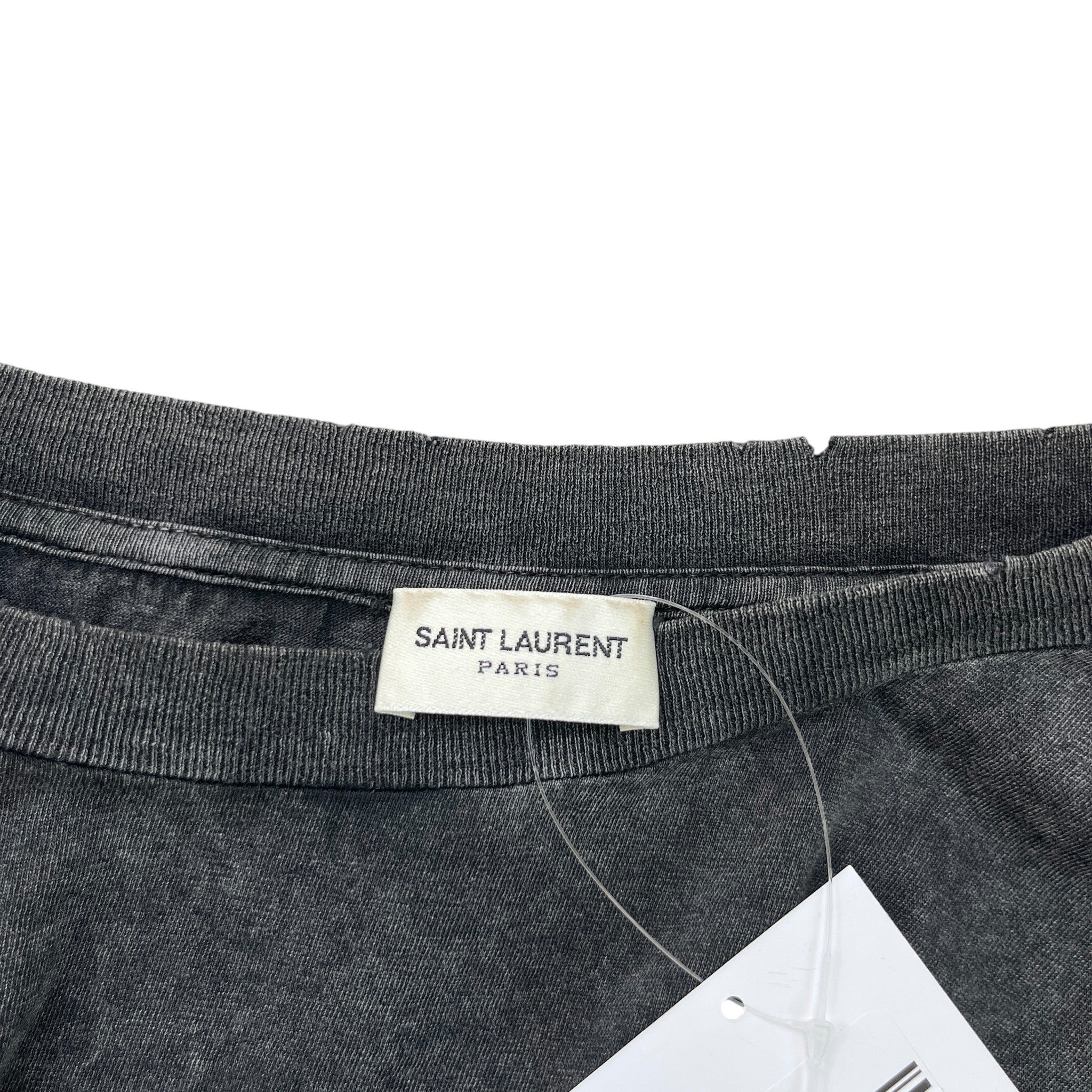 Men's Rive Gauche Distressed T-Shirt Grey Size XXL