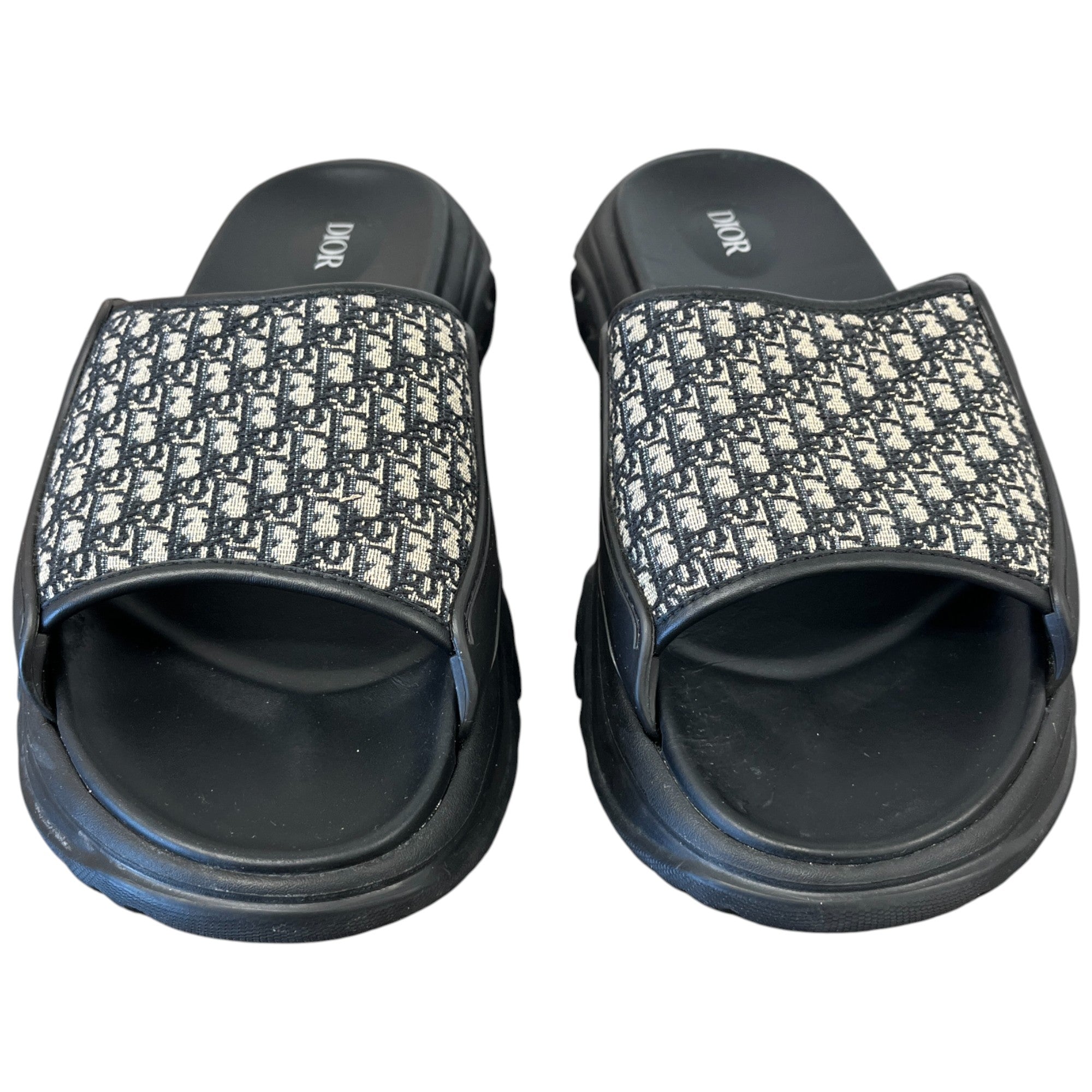 Men's Oblique Aqua Sandals Black Size EU 44 / UK 10