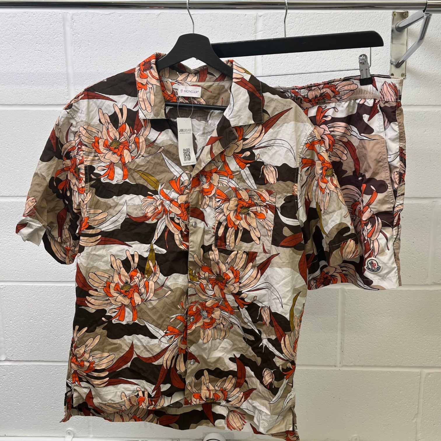 Men's Camicia Swim Shorts And Shirt Full Tracksuit Orange Size XL