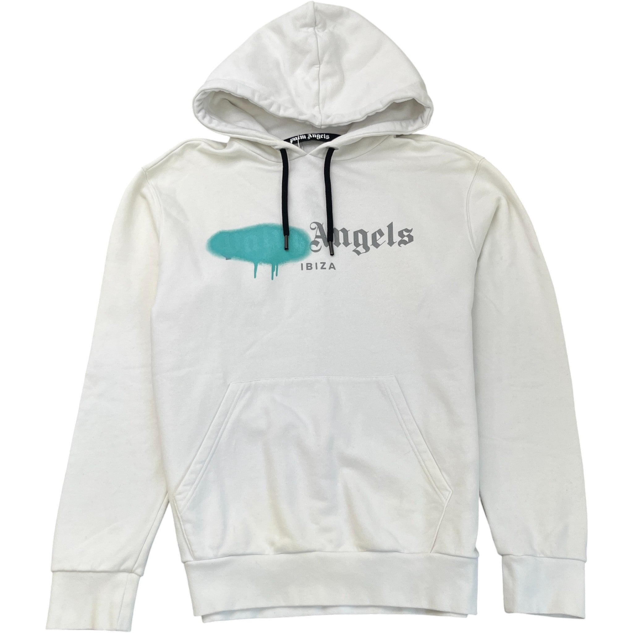 Women's Spray Logo Hoodie White Size S