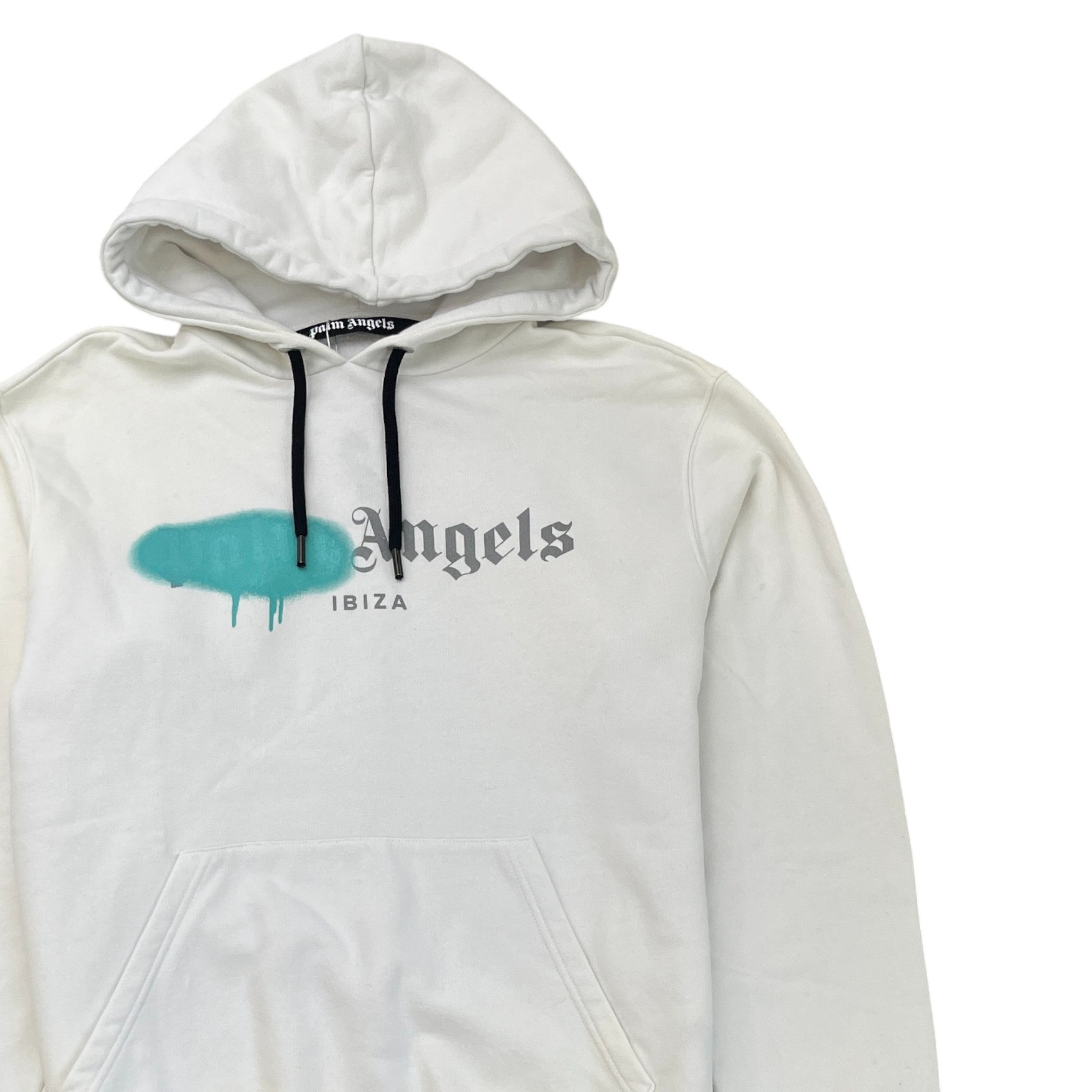 Women's Spray Logo Hoodie White Size S