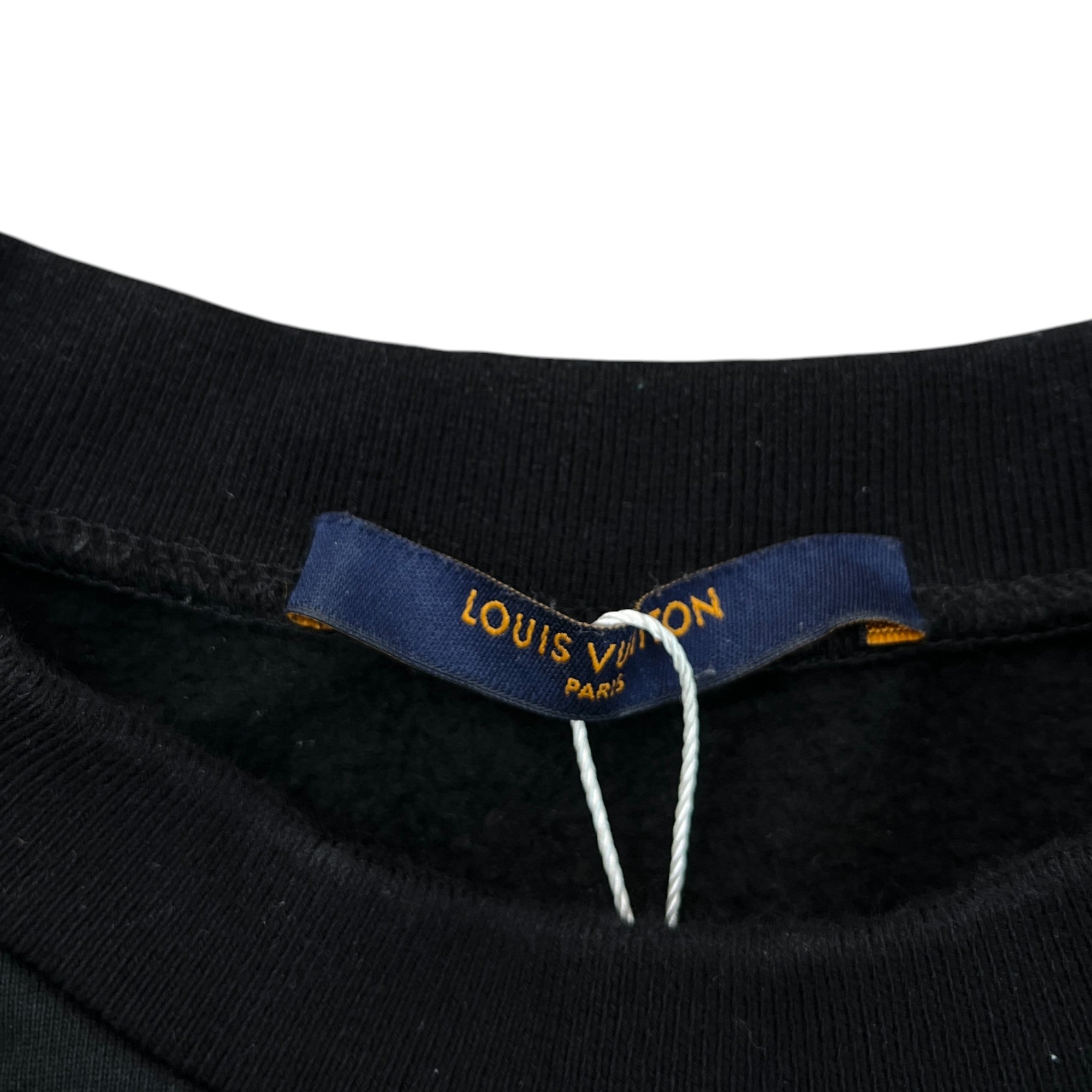 Men's Lv Stitch Logo Jumper Black Size S