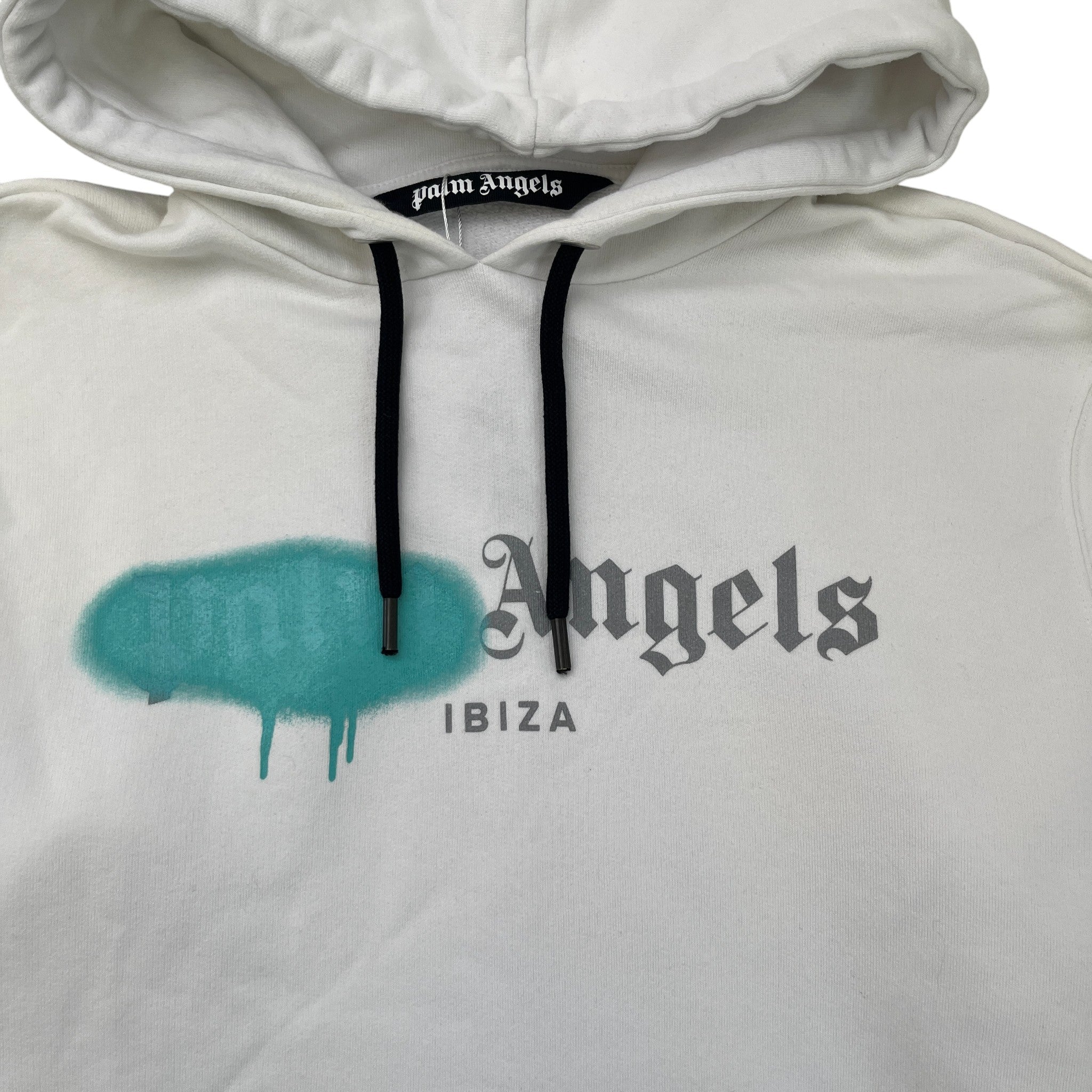 Women's Spray Logo Hoodie White Size S