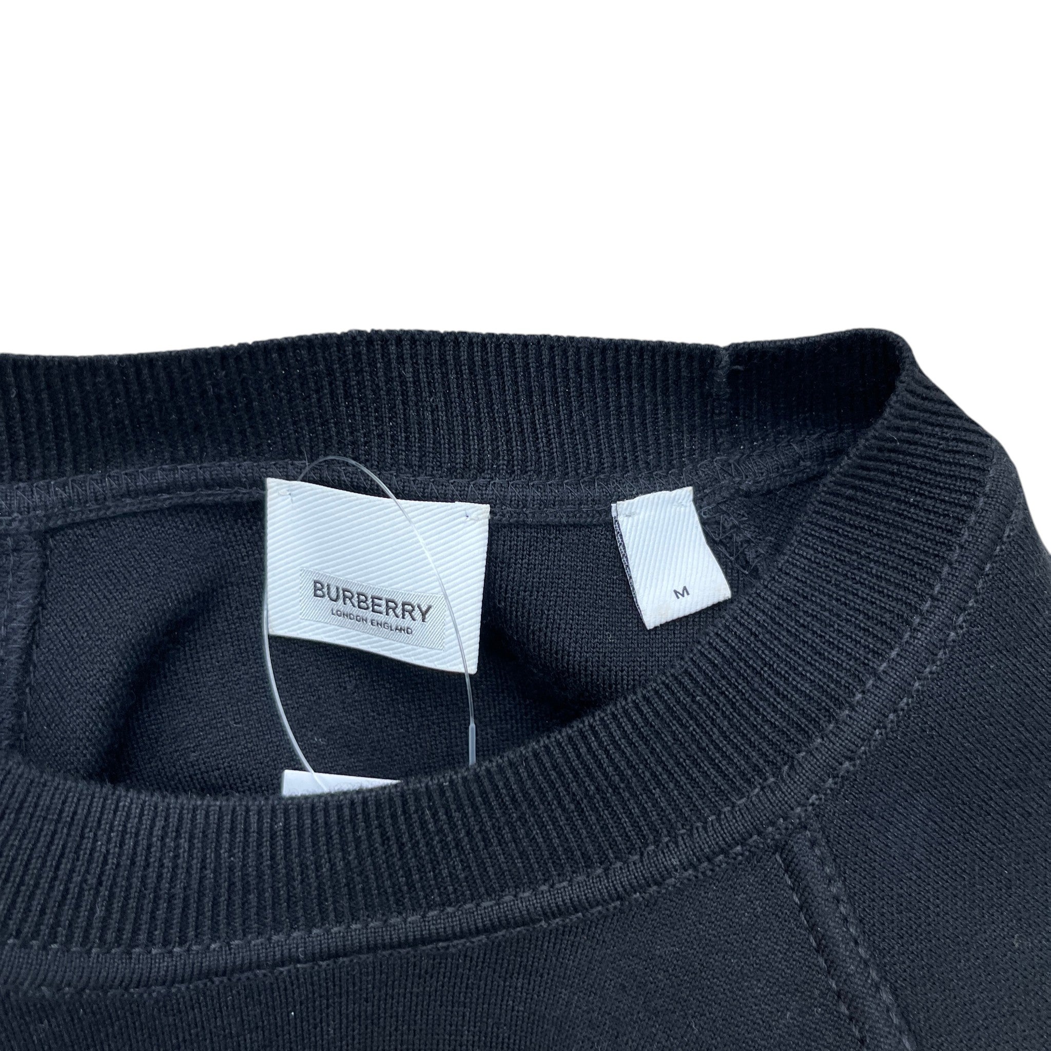 Men's Embroidered Logo Sweatshirt Black Size M