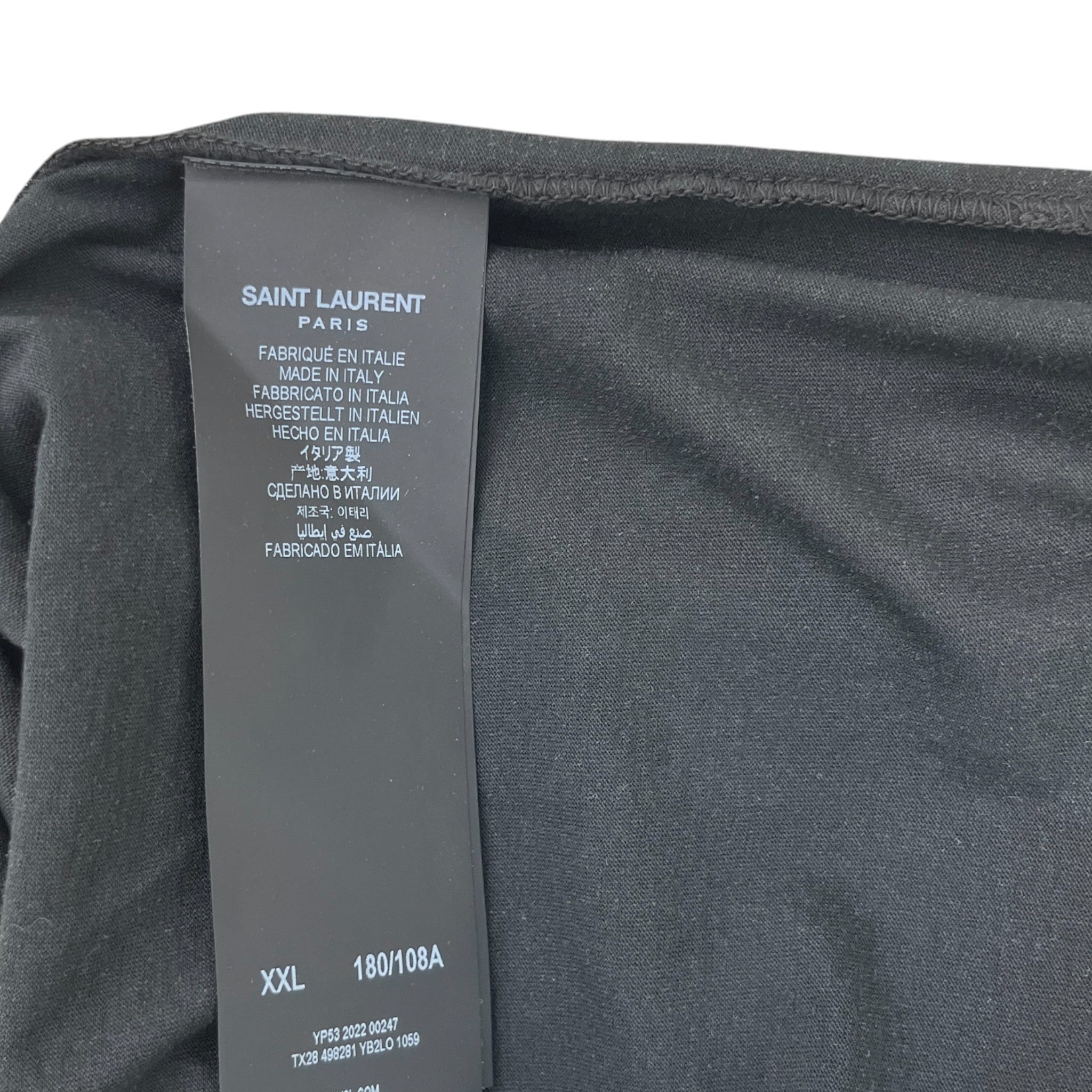 Men's Rive Gauche Distressed T-Shirt Grey Size XXL