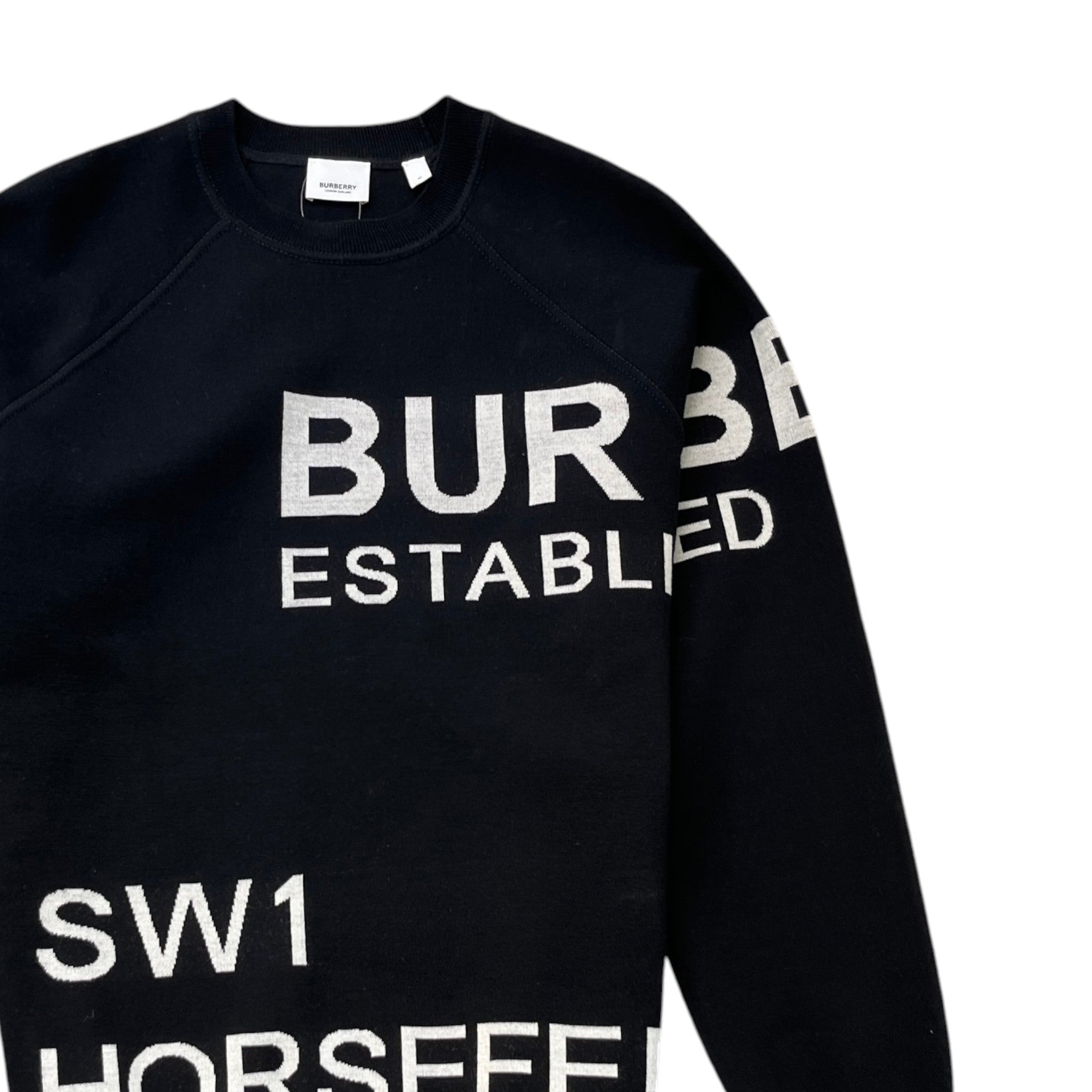 Men's Embroidered Logo Sweatshirt Black Size M
