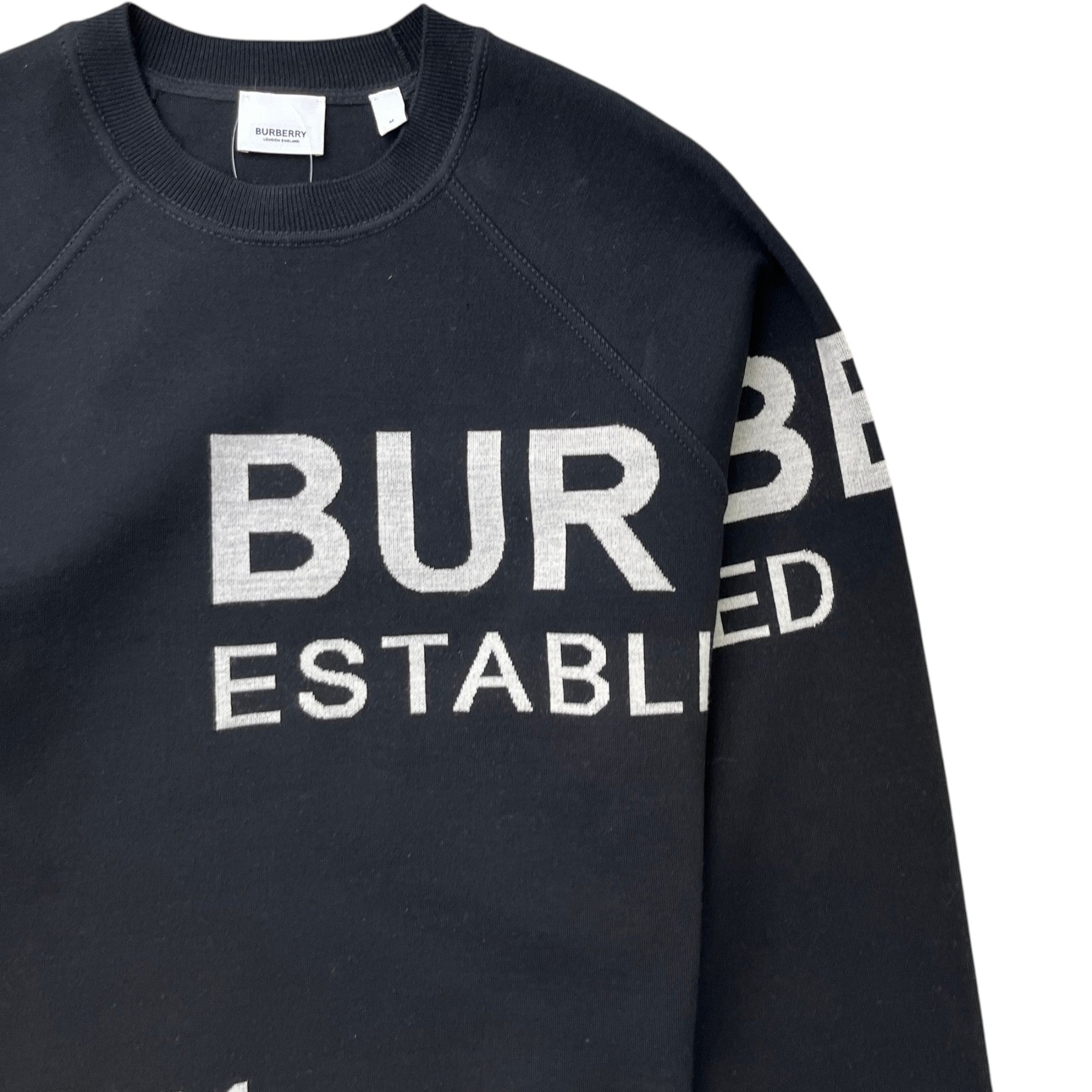 Men's Embroidered Logo Sweatshirt Black Size M