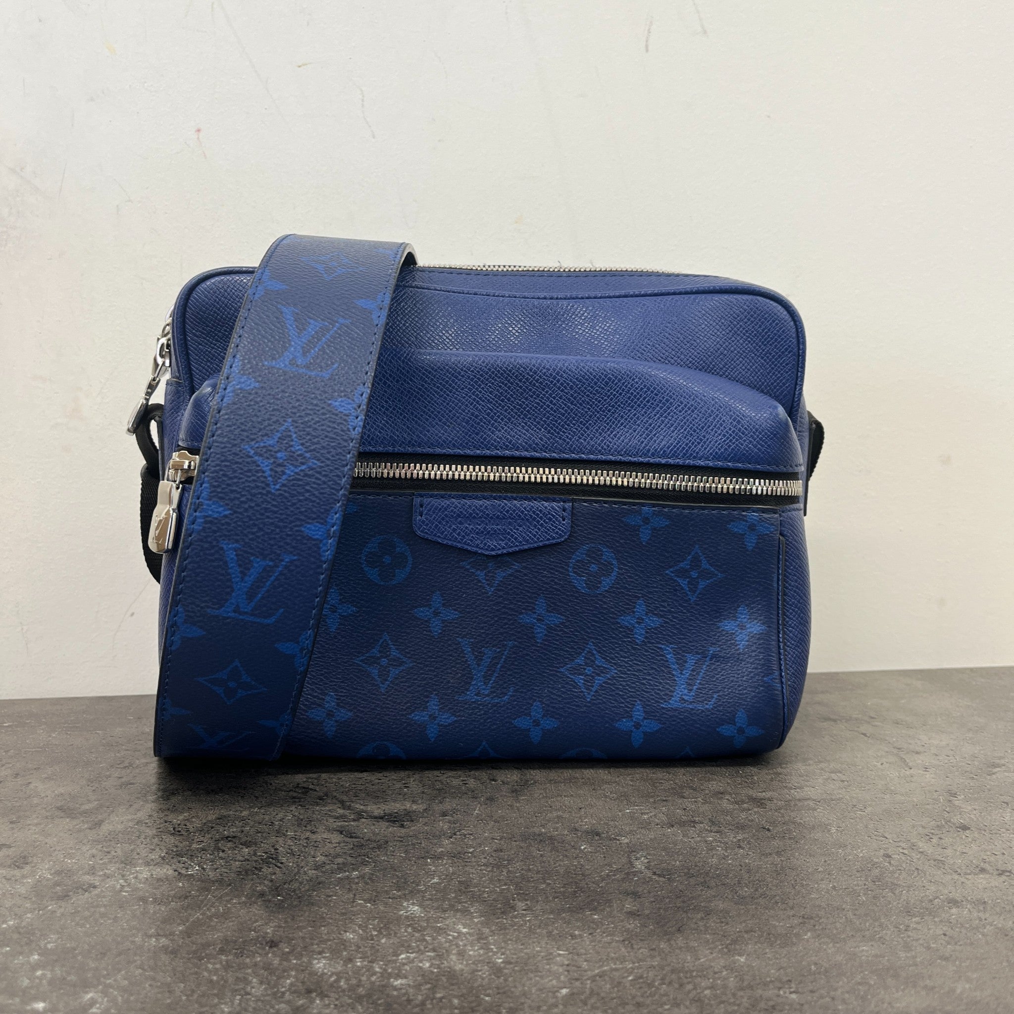 Men's Outdoor Monogram Messenger Bag Blue