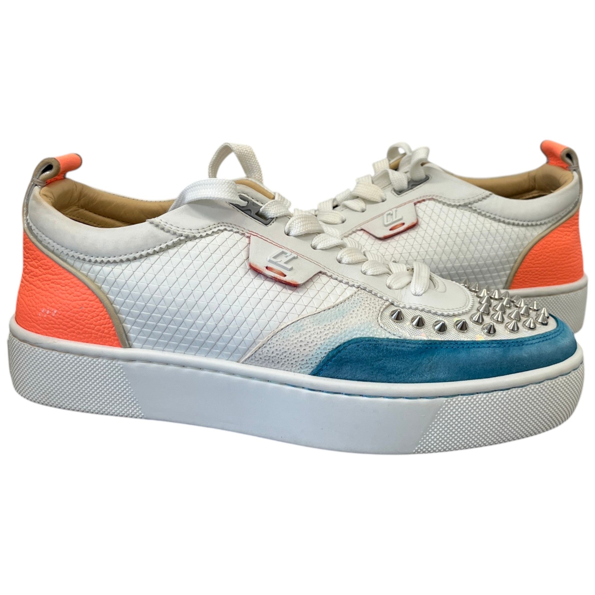 Men's Happyrui Spikes Low Trainers White Size EU 40.5 / UK 6.5