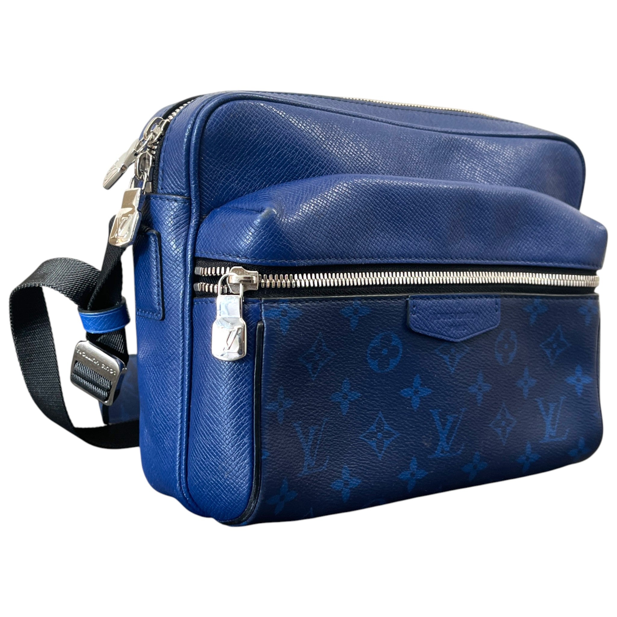 Men's Outdoor Monogram Messenger Bag Blue