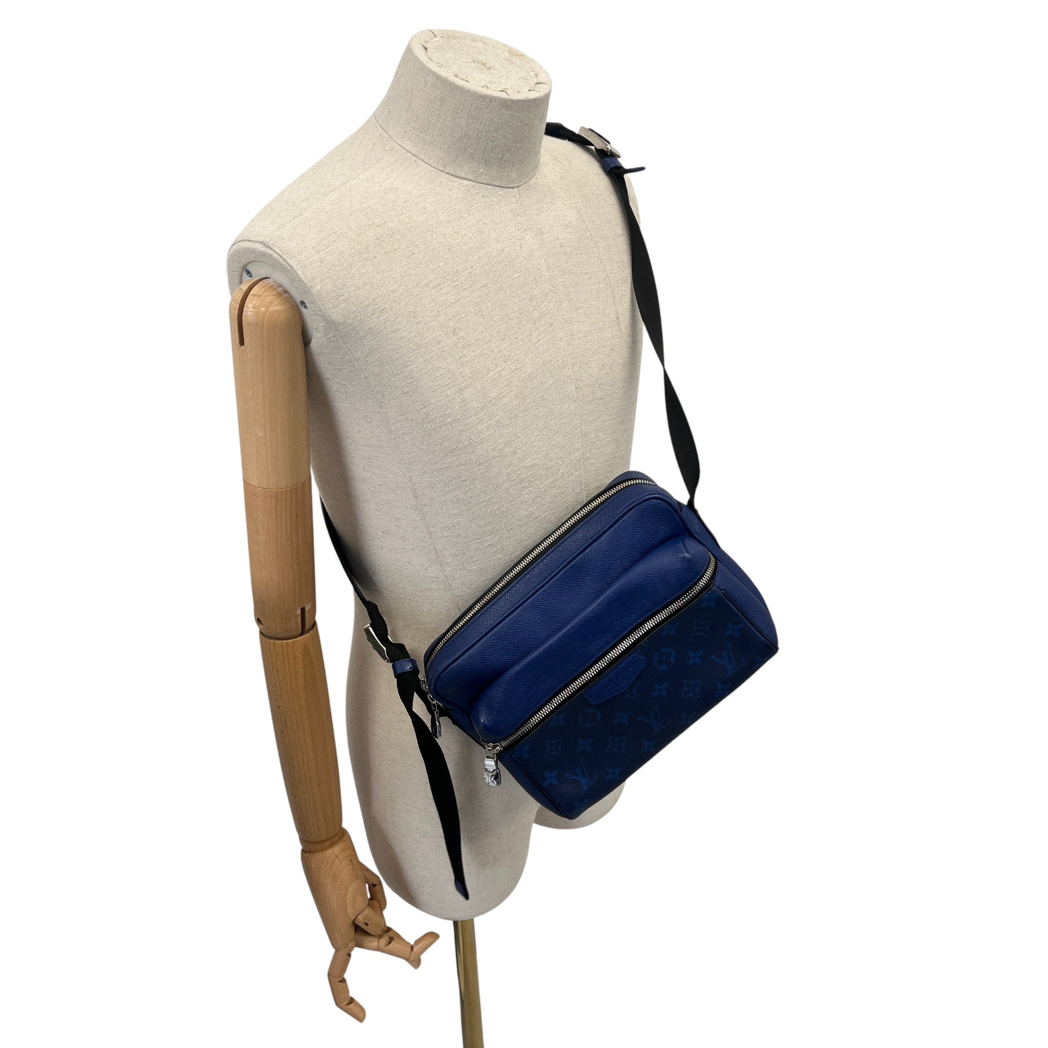 Men's Outdoor Monogram Messenger Bag Blue