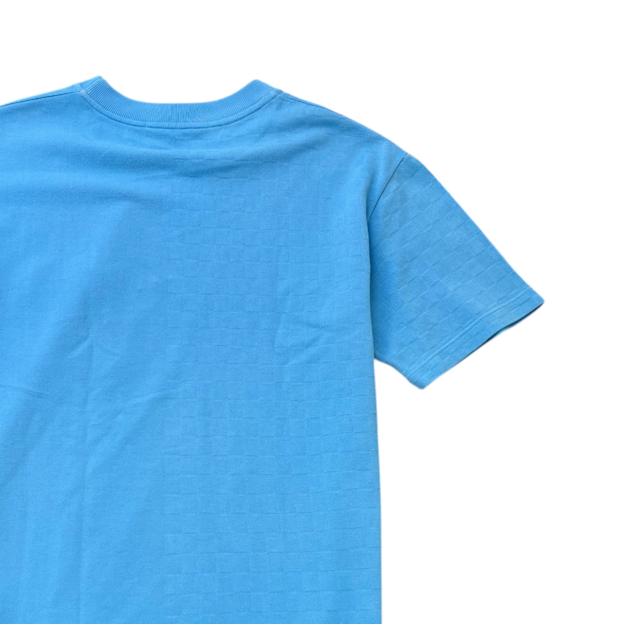 Men's Half Damier T-Shirt Blue Size M