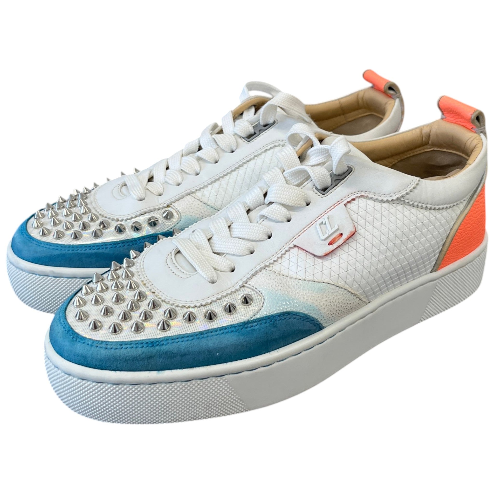Men's Happyrui Spikes Low Trainers White Size EU 40.5 / UK 6.5
