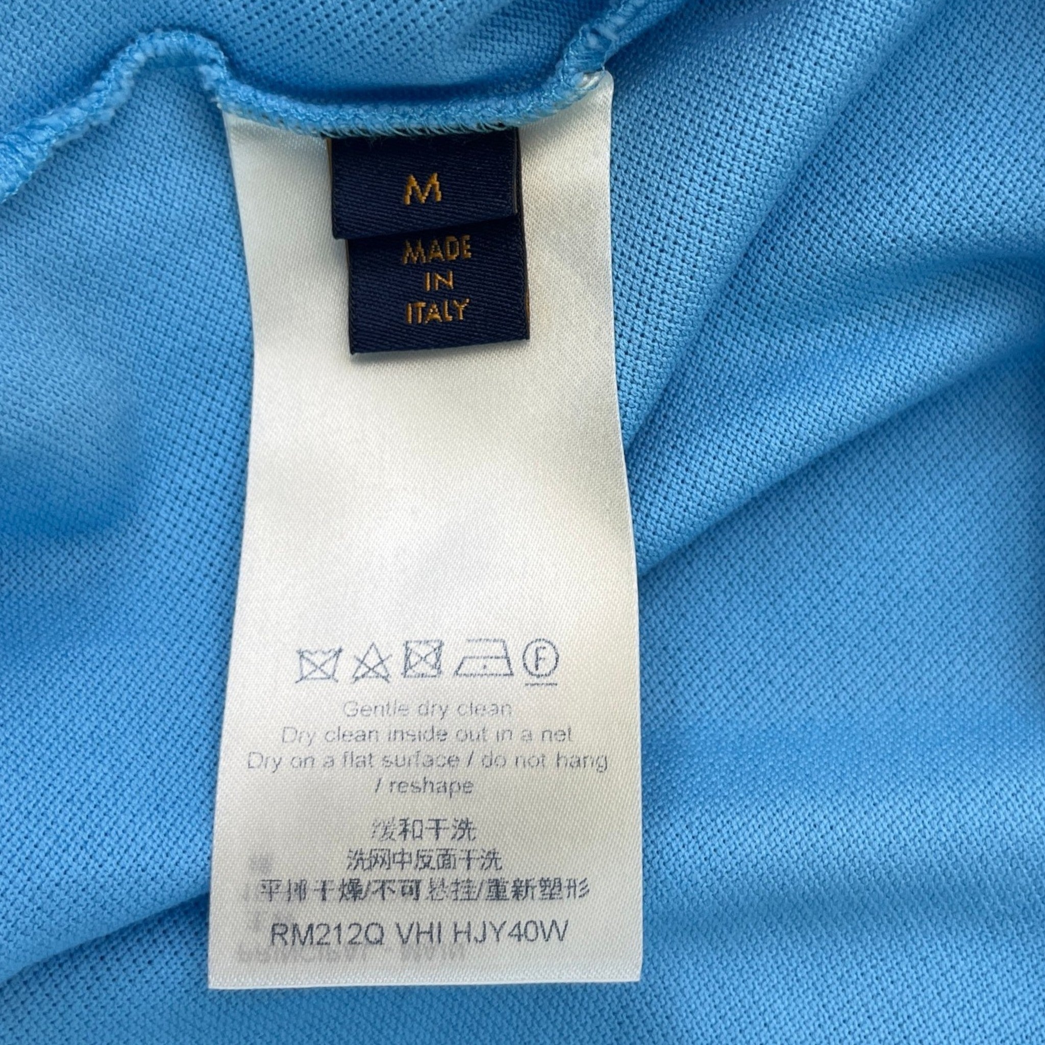Men's Half Damier T-Shirt Blue Size M