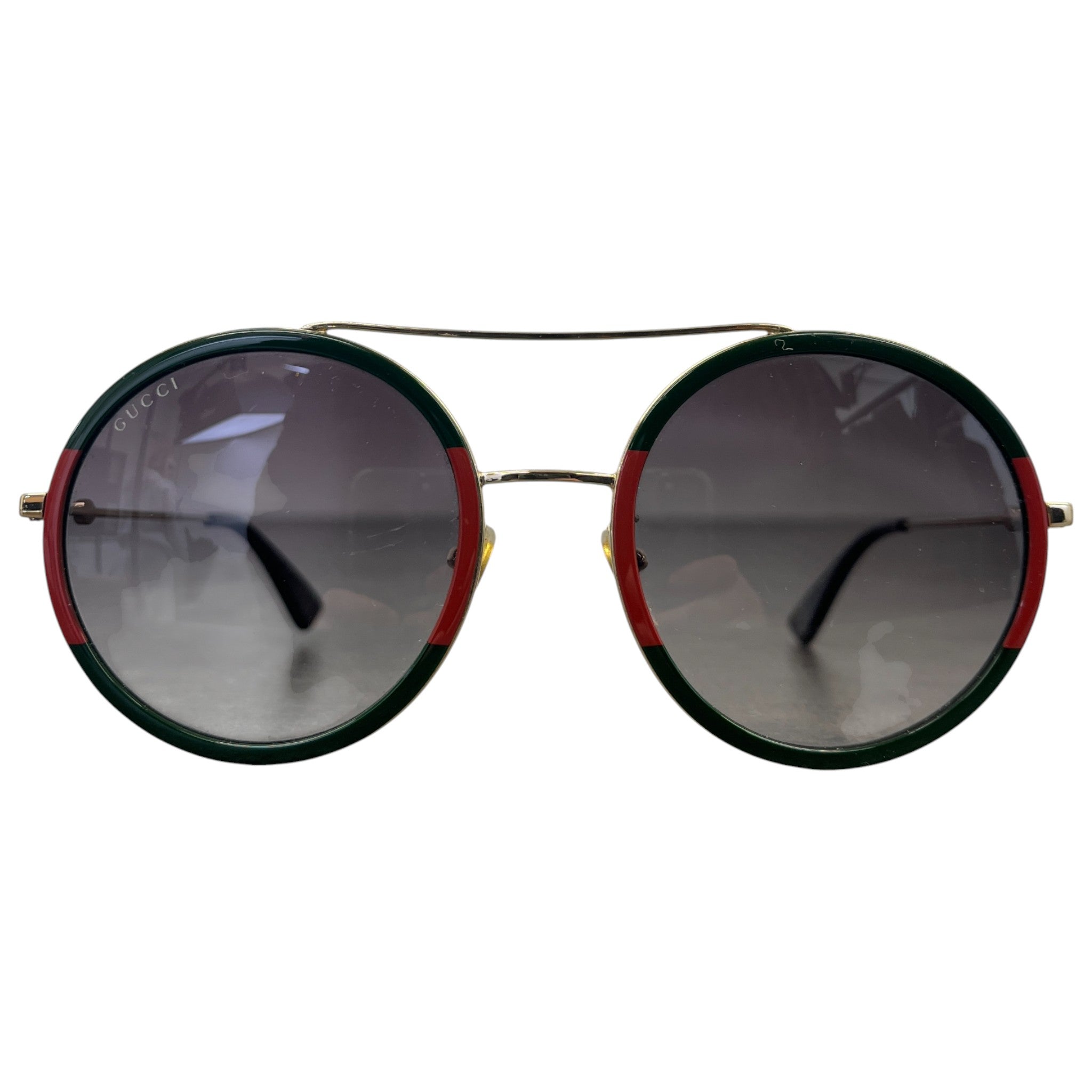 Women's Gg0061S Web Round Sunglasses Green