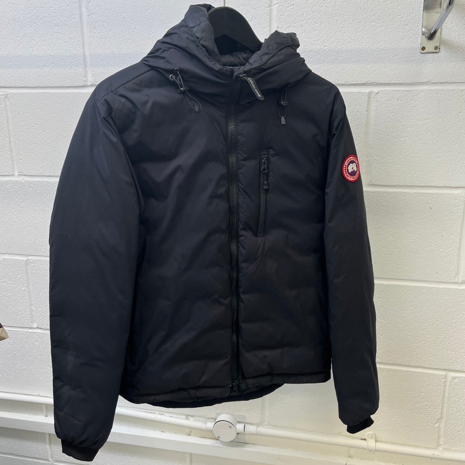 Men's Lodge Hoody Down Jacket Black Size S