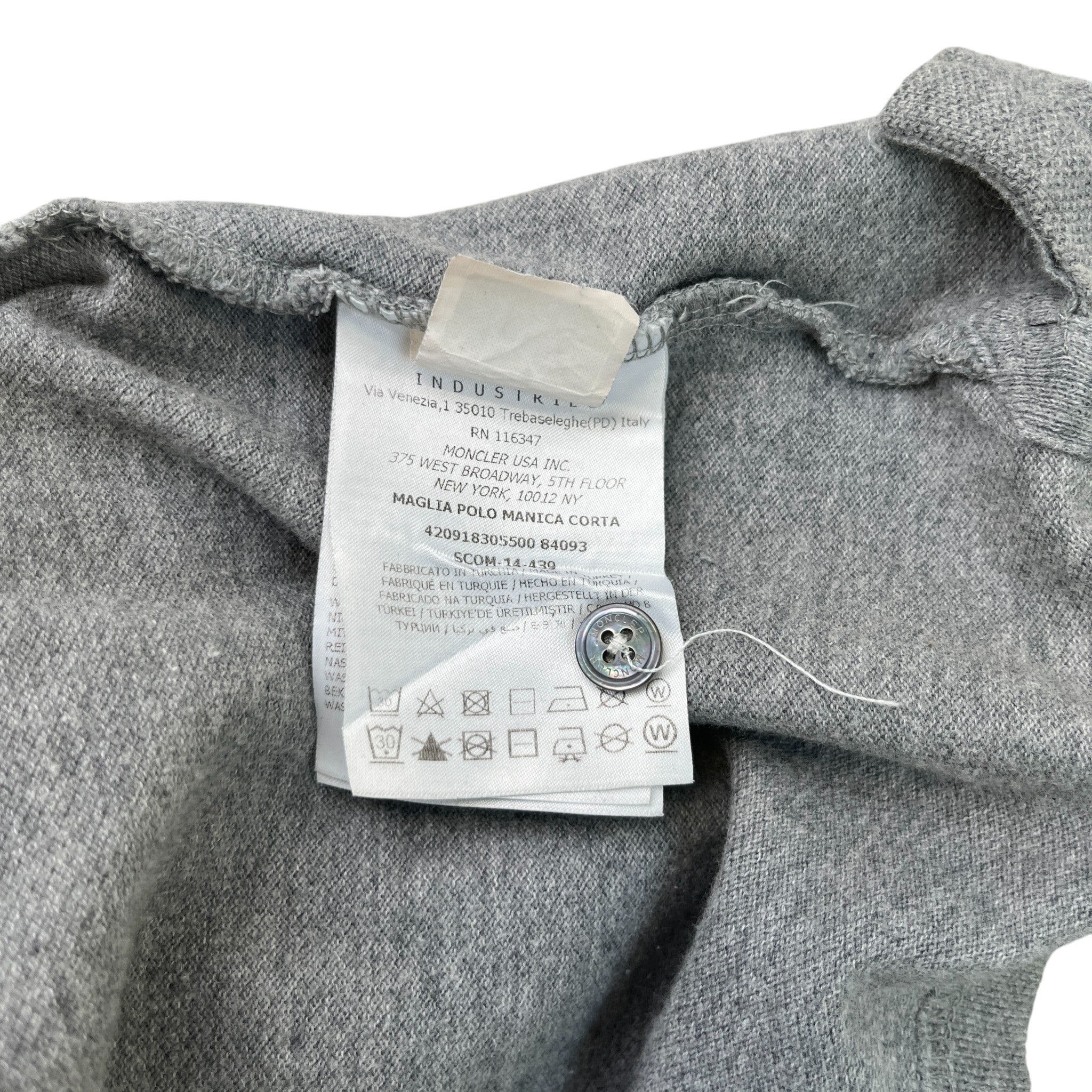 Men's Maglia Polo Shirt Grey Size L