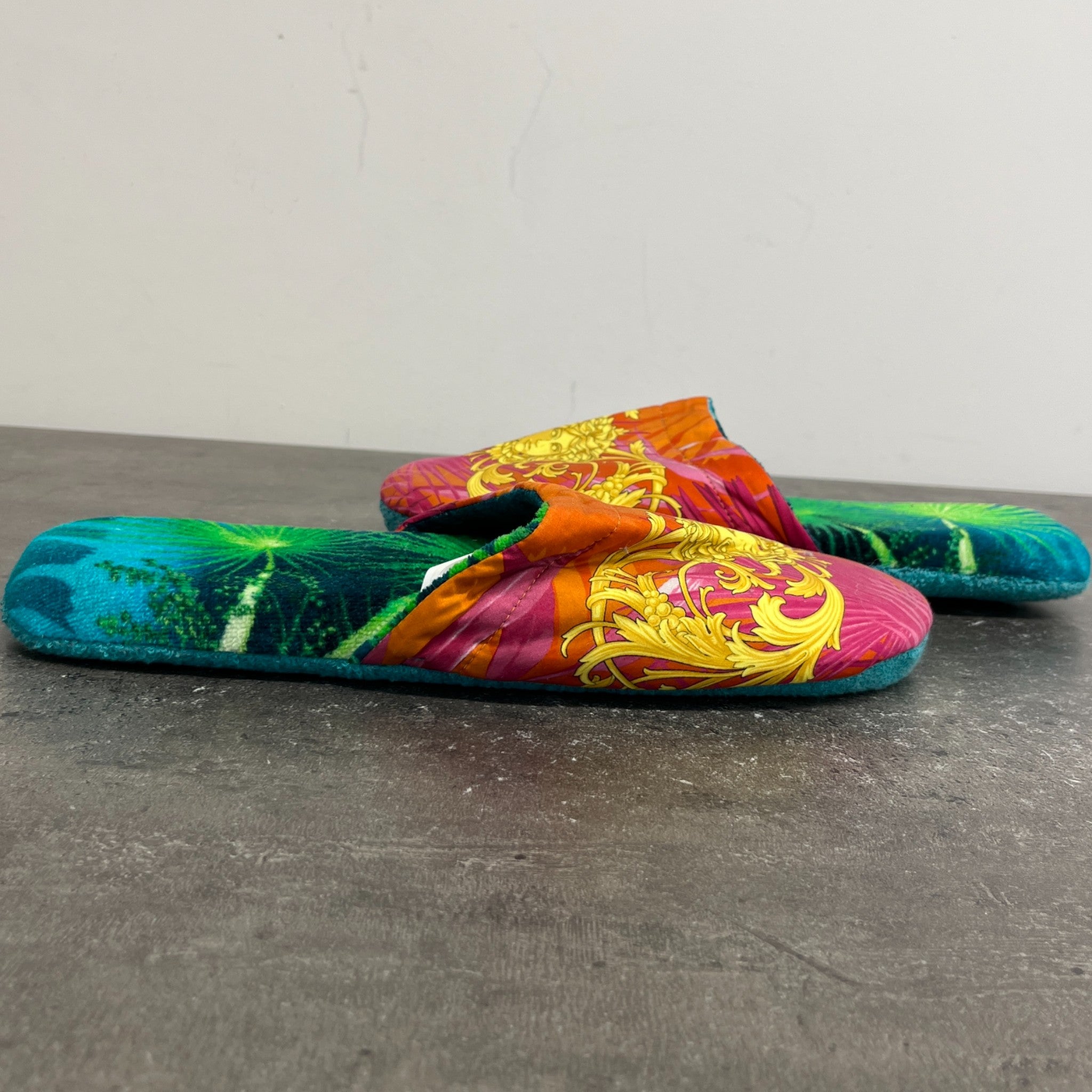 Men's Jungle Print Slippers Multi-Coloured Size EU 41 / UK 8