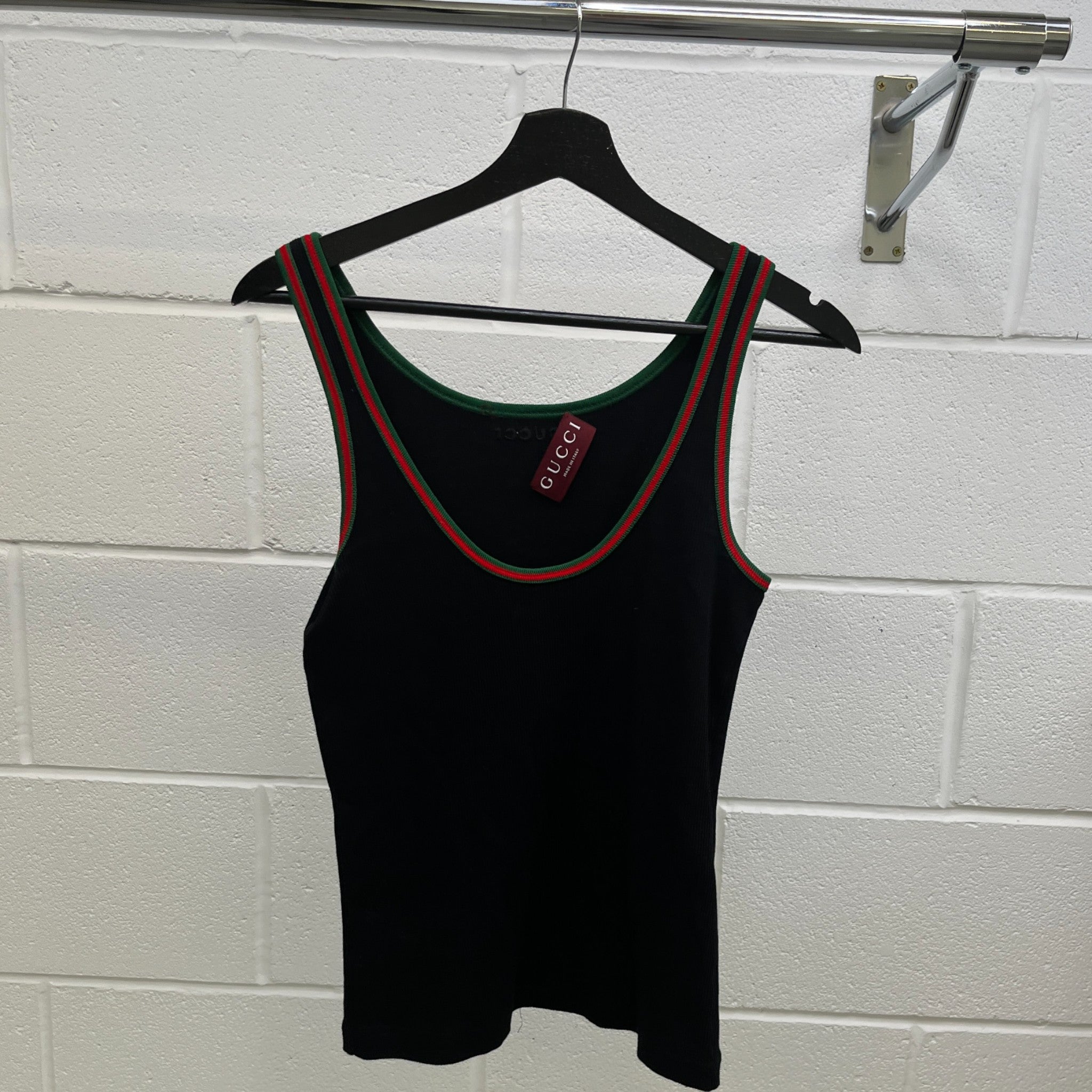 Women's Rib Tank Top With Web Vest Black Size M