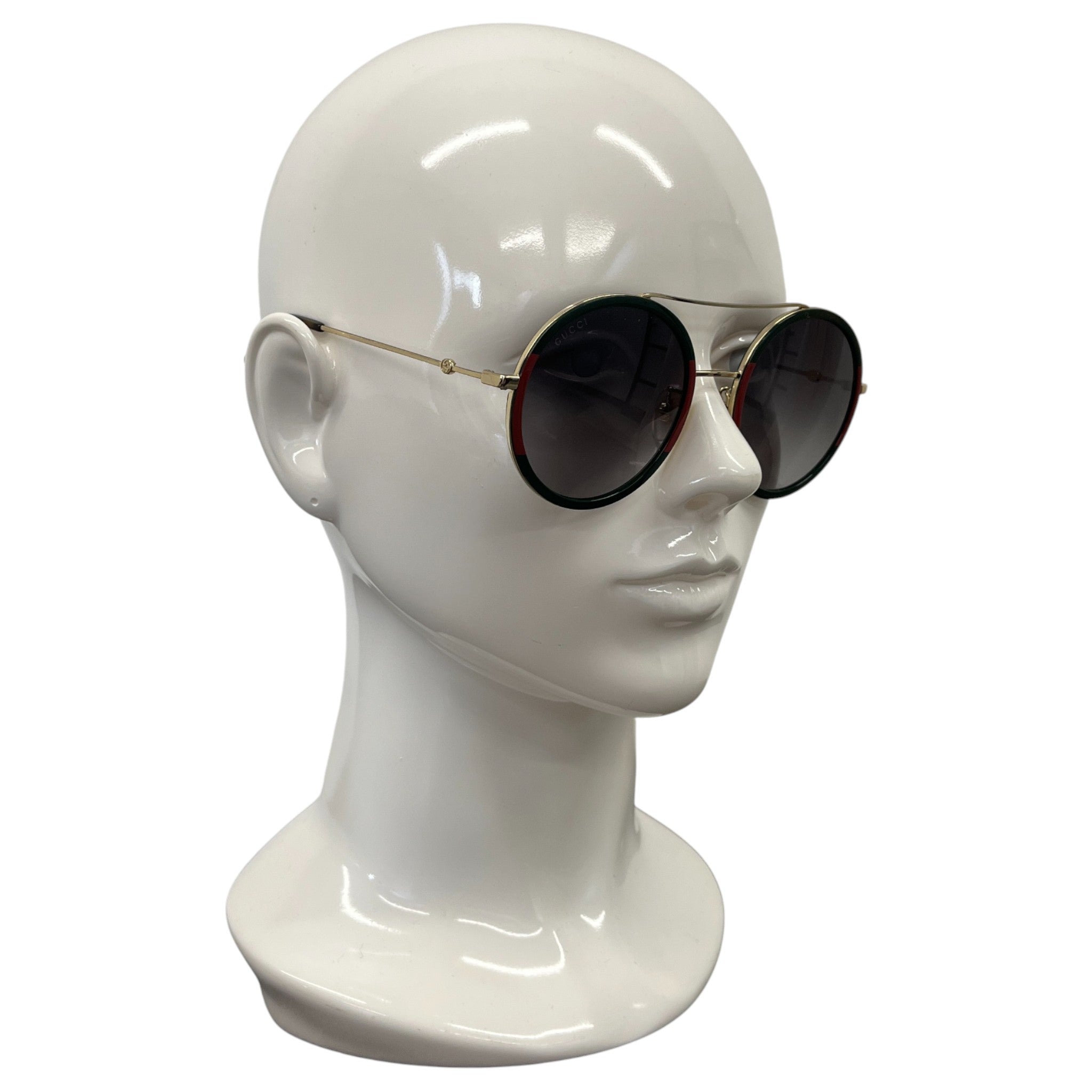 Women's Gg0061S Web Round Sunglasses Green