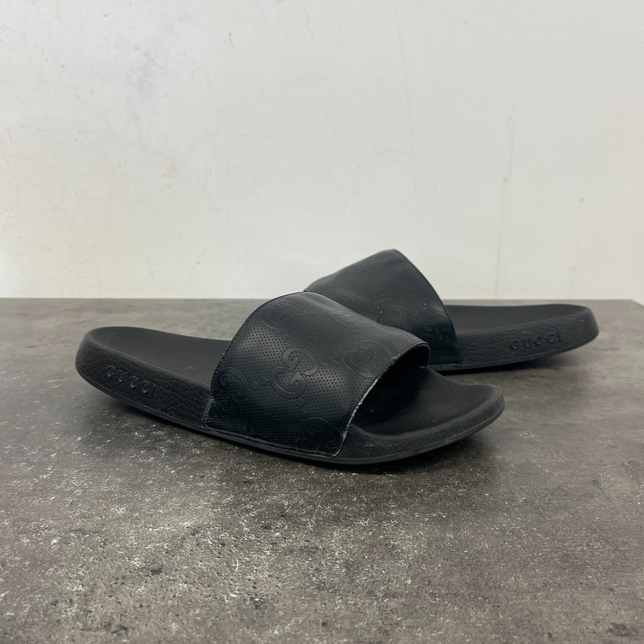 Men's Jumbo Gg Slides Black Size EU 45.5 / UK 11.5