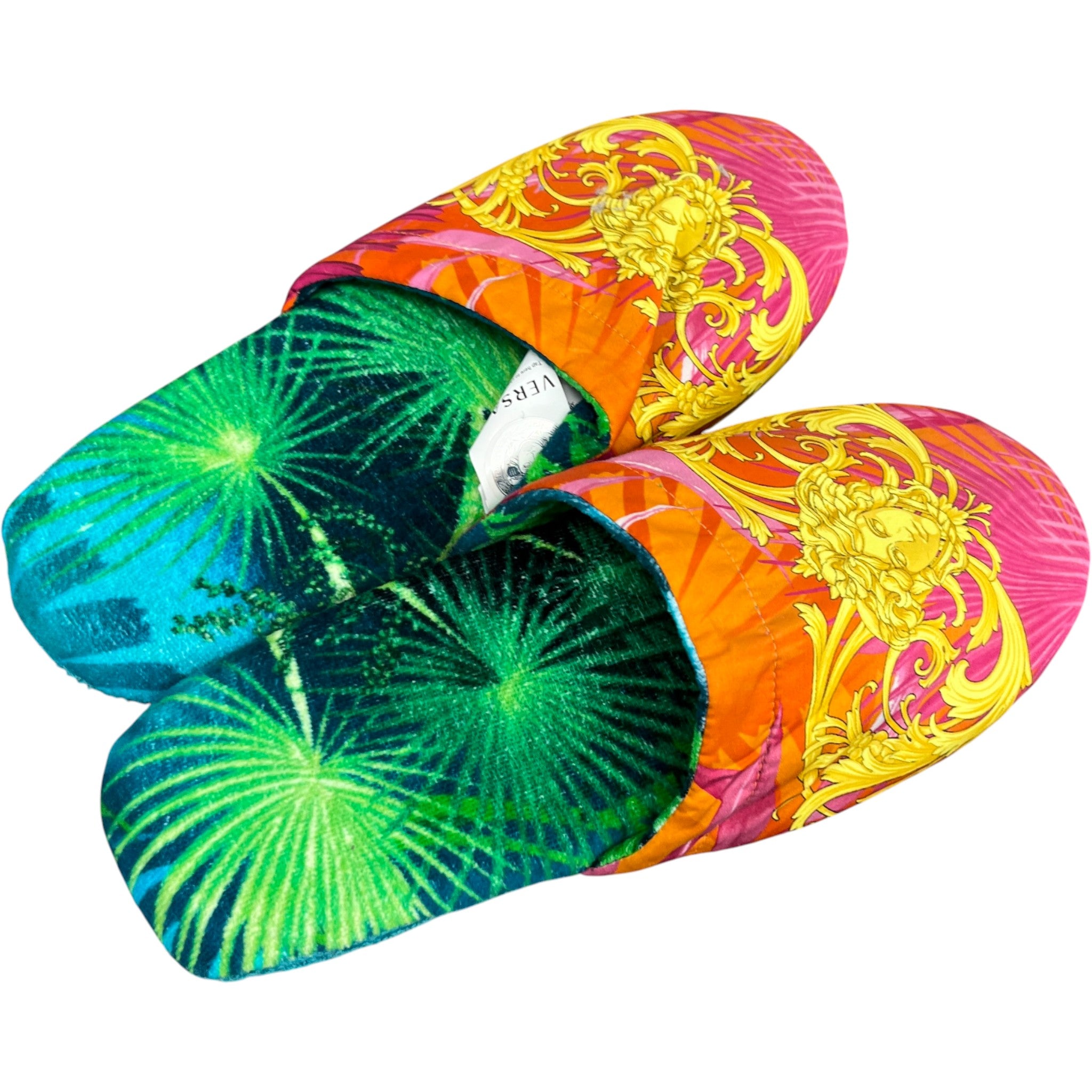 Men's Jungle Print Slippers Multi-Coloured Size EU 41 / UK 8