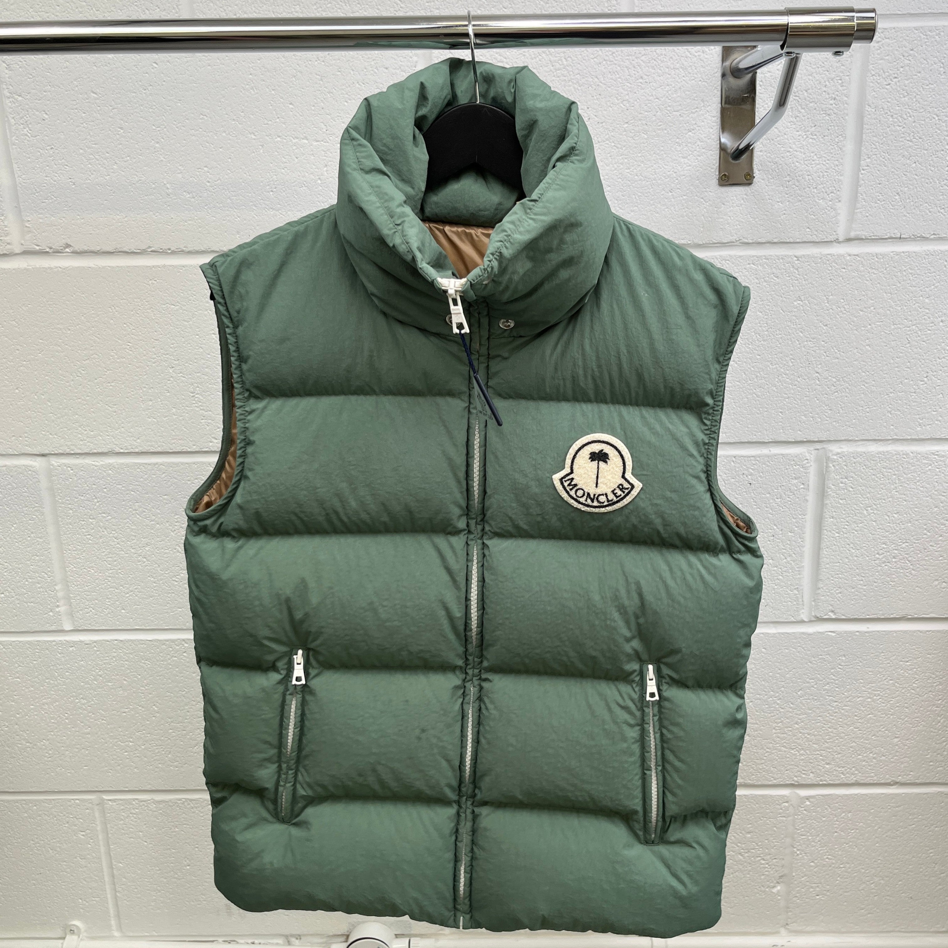 Men's X Palm Angels Rodmar Gilet Green Size Size 00 / XXS