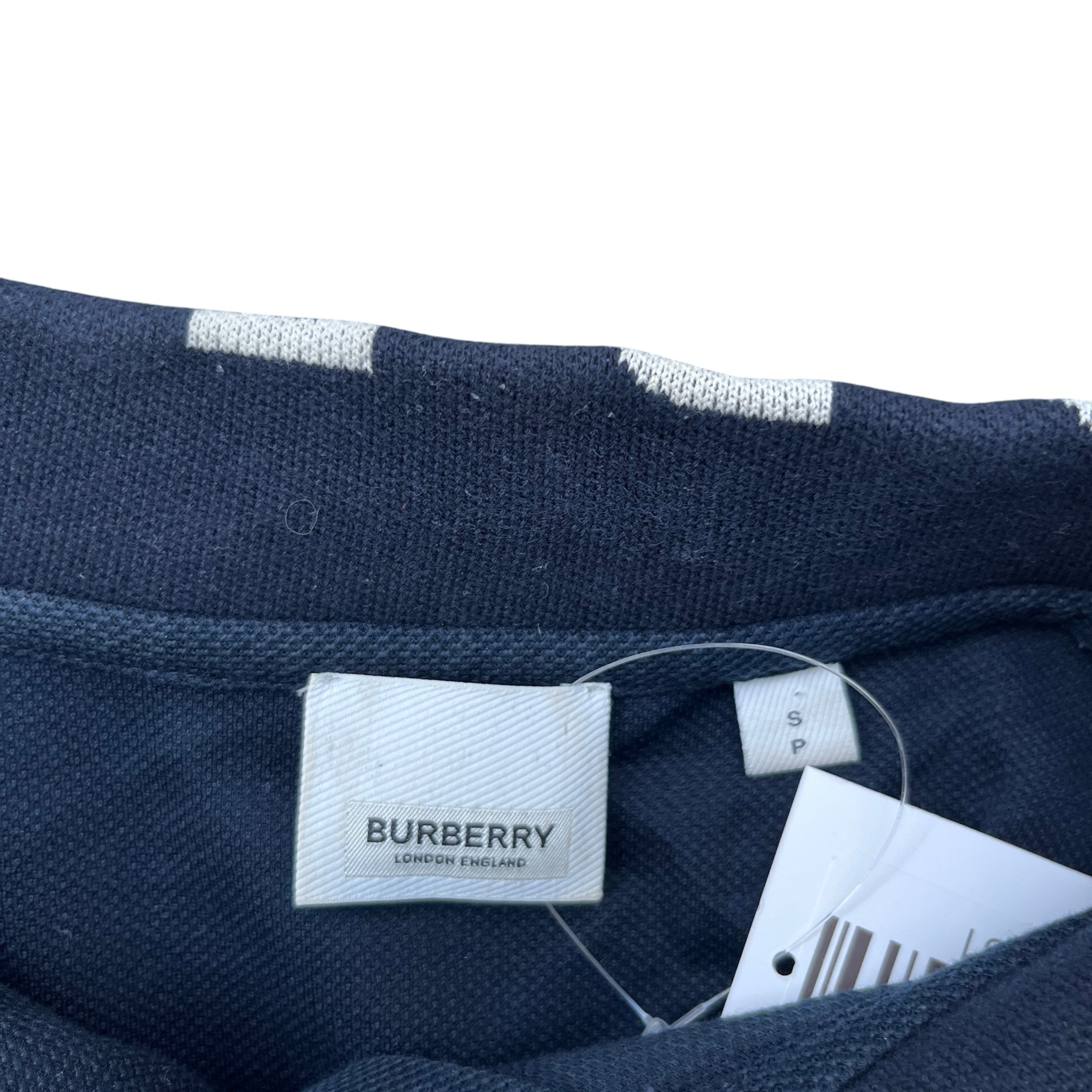 Men's Collar Logo Polo Shirt Navy Size S