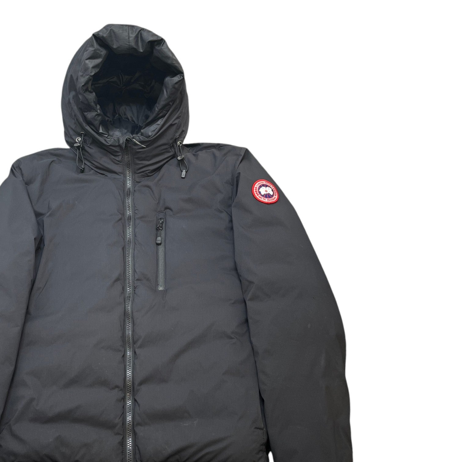 Men's Lodge Hoody Down Jacket Black Size S