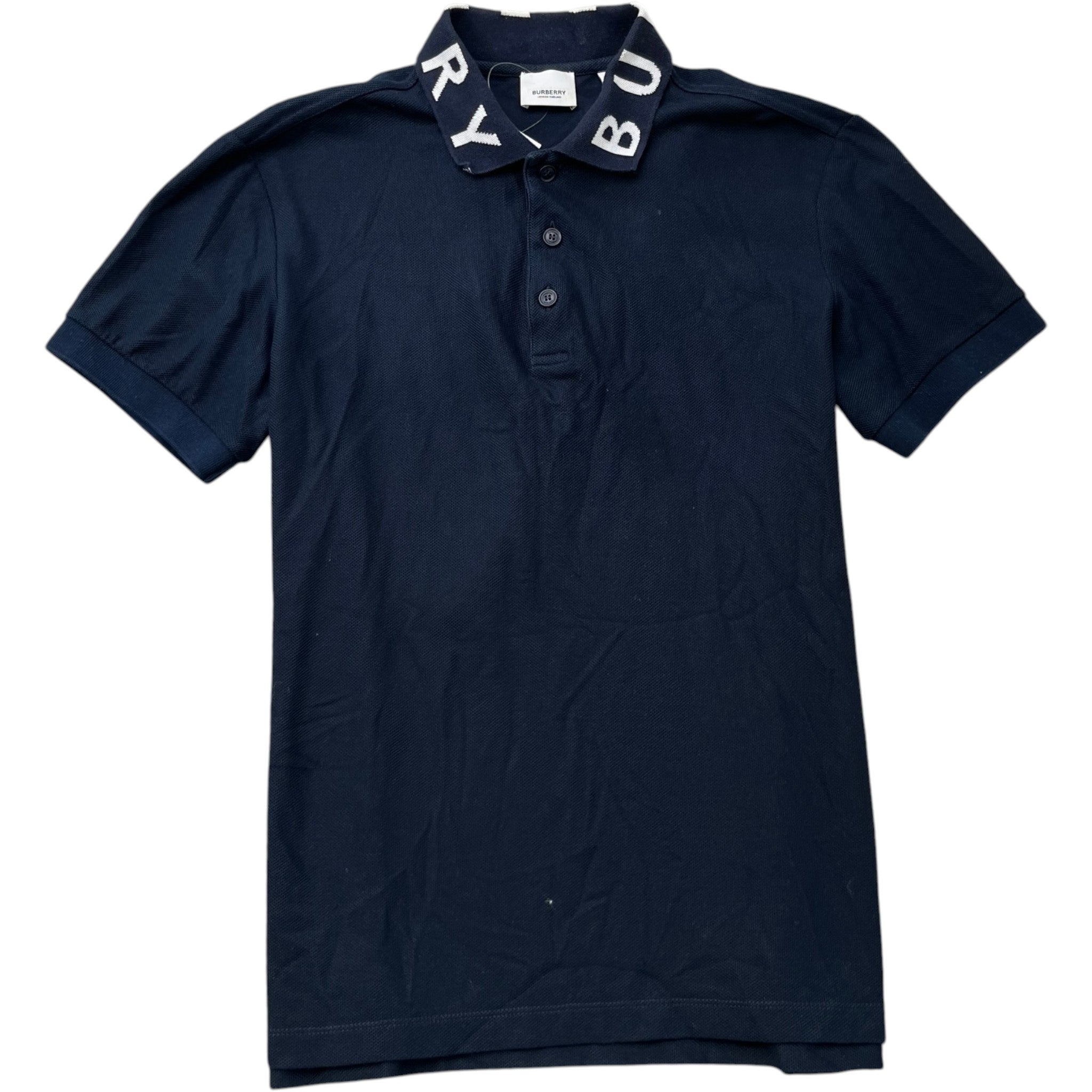 Men's Collar Logo Polo Shirt Navy Size S