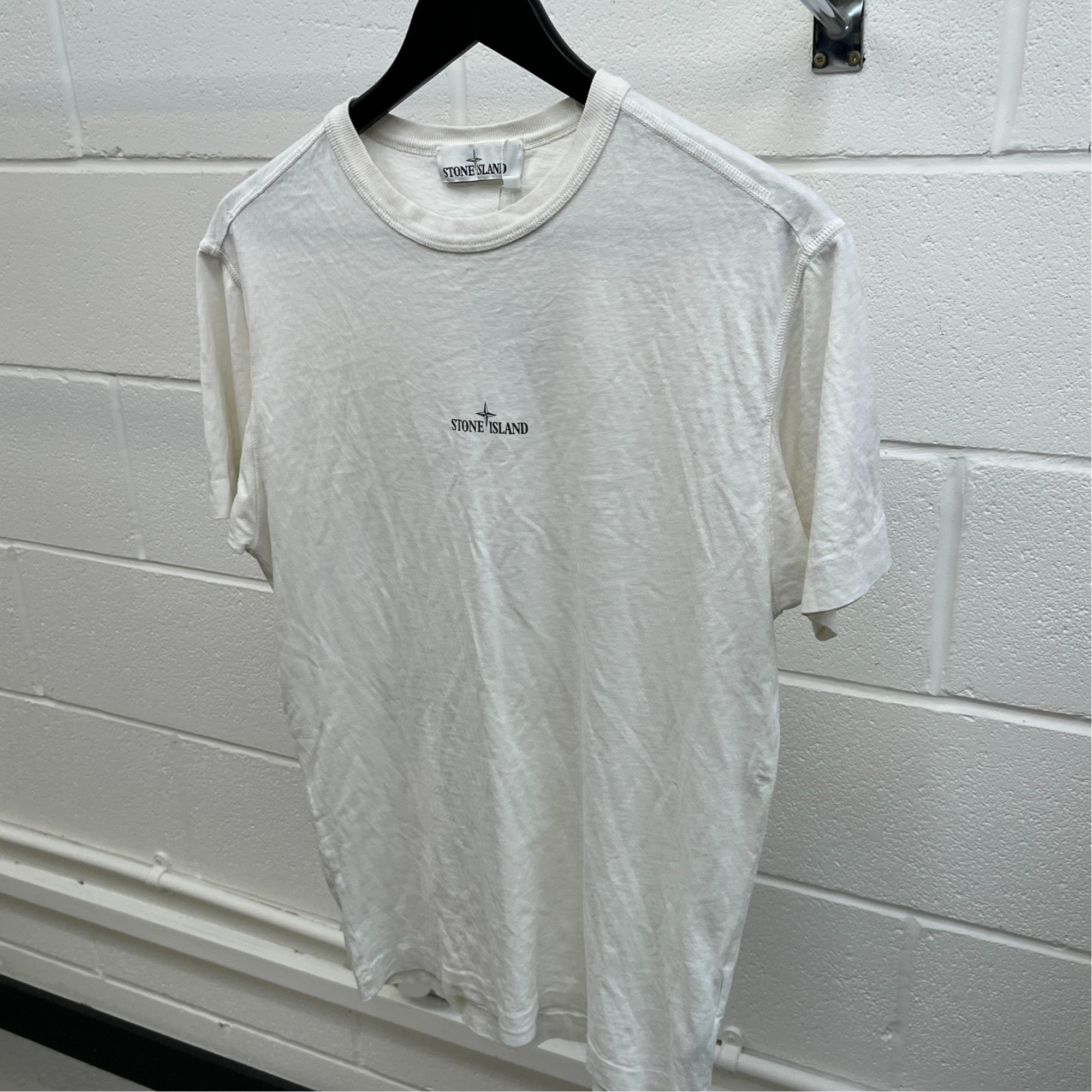 Men's Logo Print T-Shirt White Size S