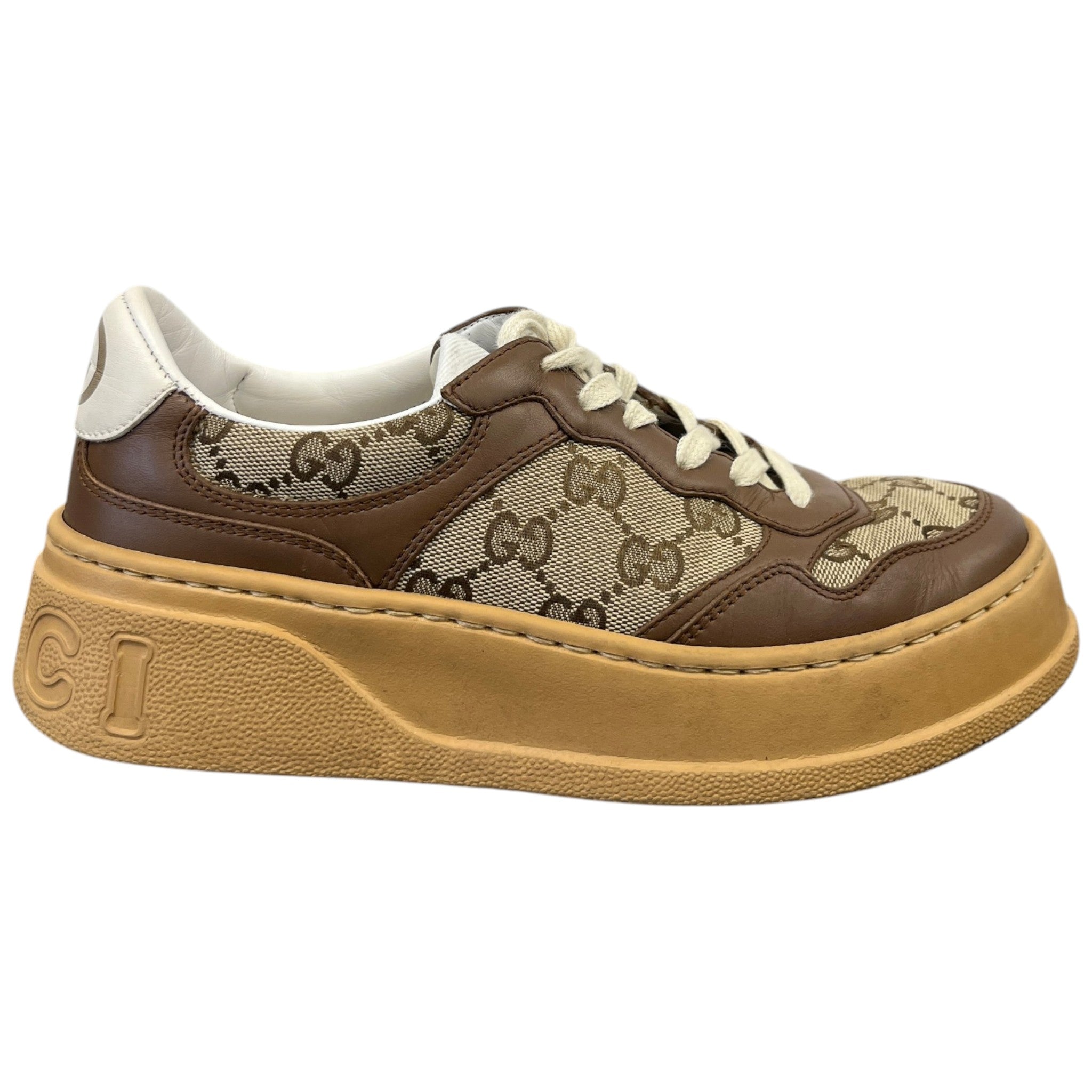 Women's Gg Supreme Oversized Low Trainers Tan Size EU 37.5 / UK 4.5