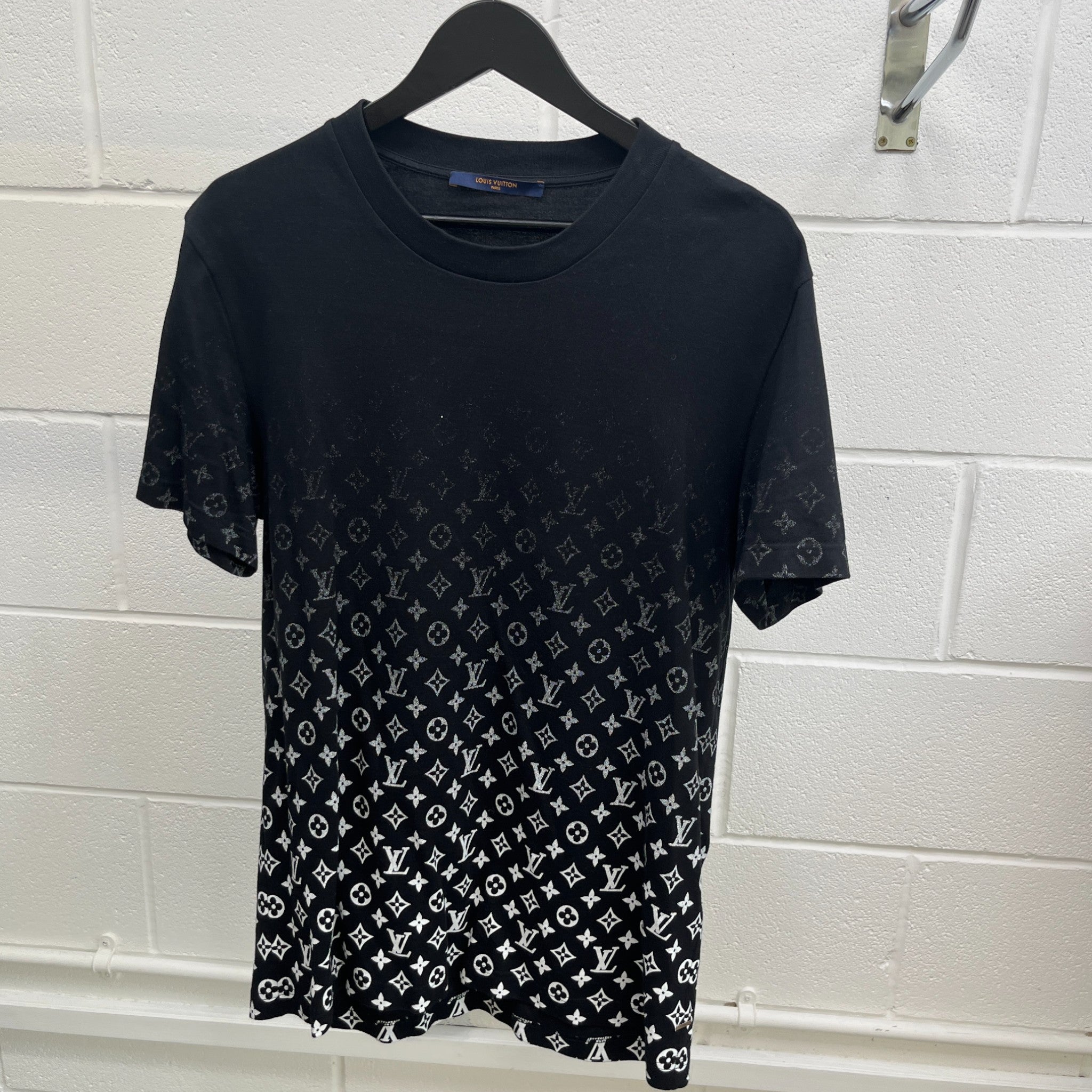 Men's Monogram Gradient T-Shirt Black Size XL