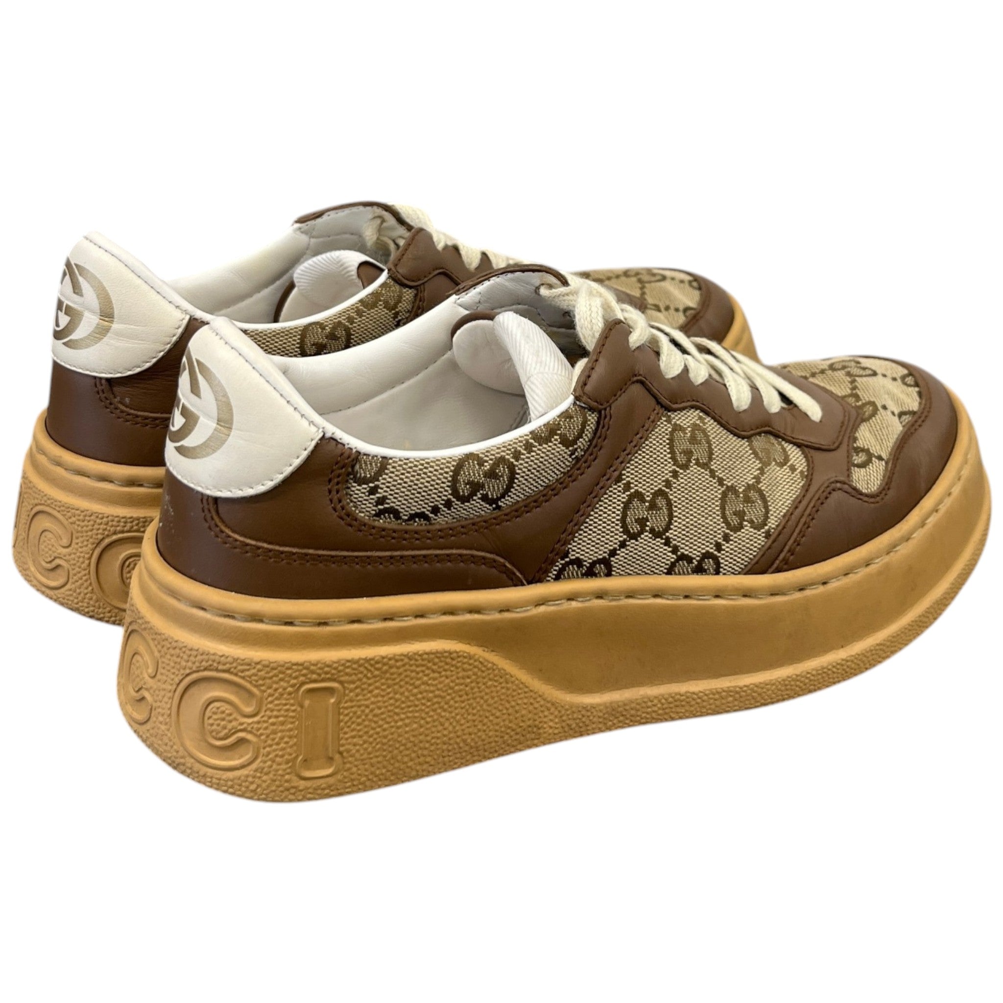 Women's Gg Supreme Oversized Low Trainers Tan Size EU 37.5 / UK 4.5
