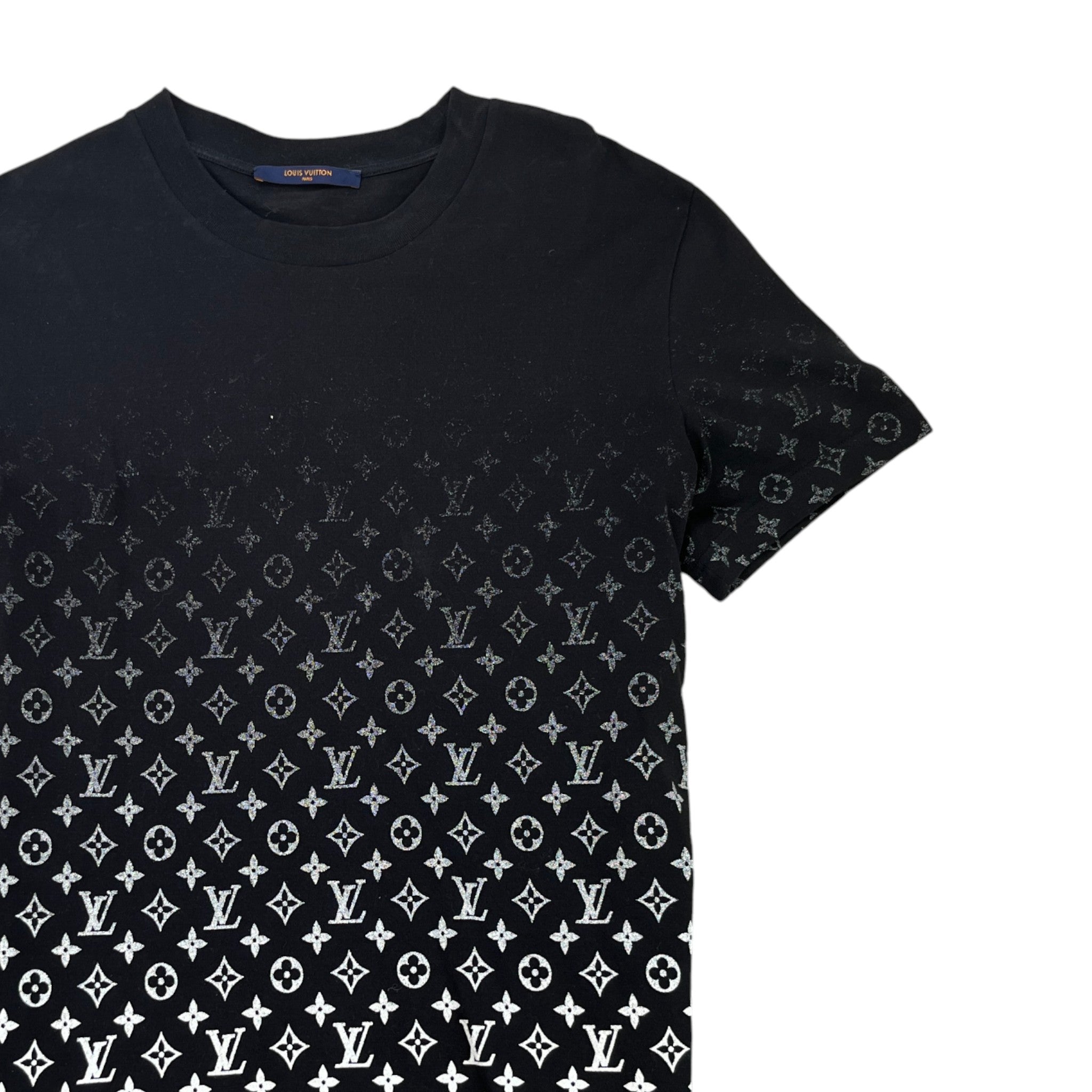 Men's Monogram Gradient T-Shirt Black Size XL