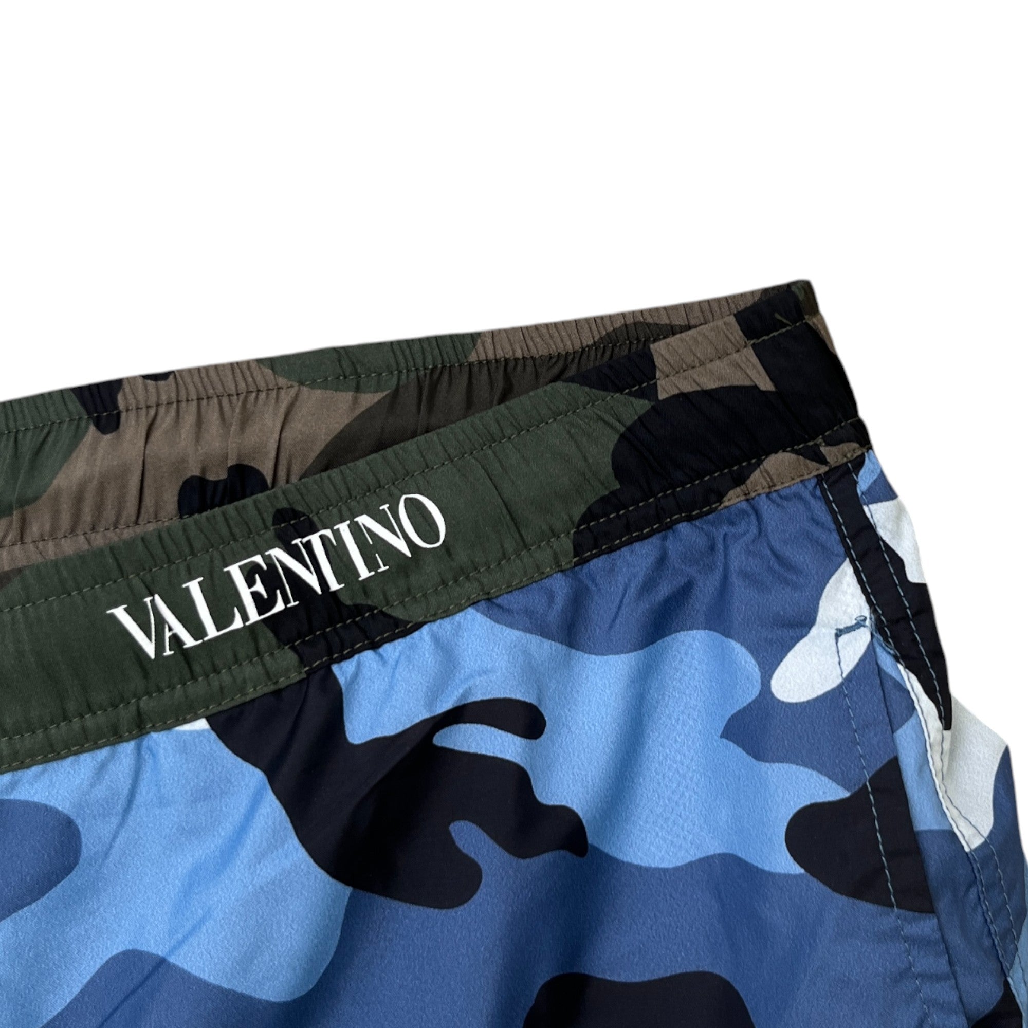 Men's Camoflague Swim Shorts Blue Size XXL