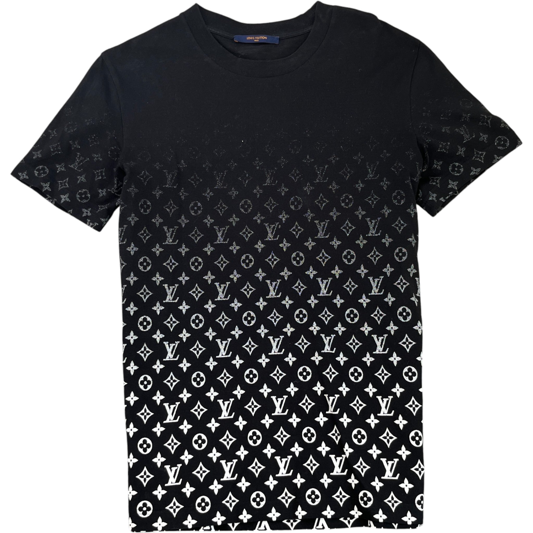 Men's Monogram Gradient T-Shirt Black Size XL