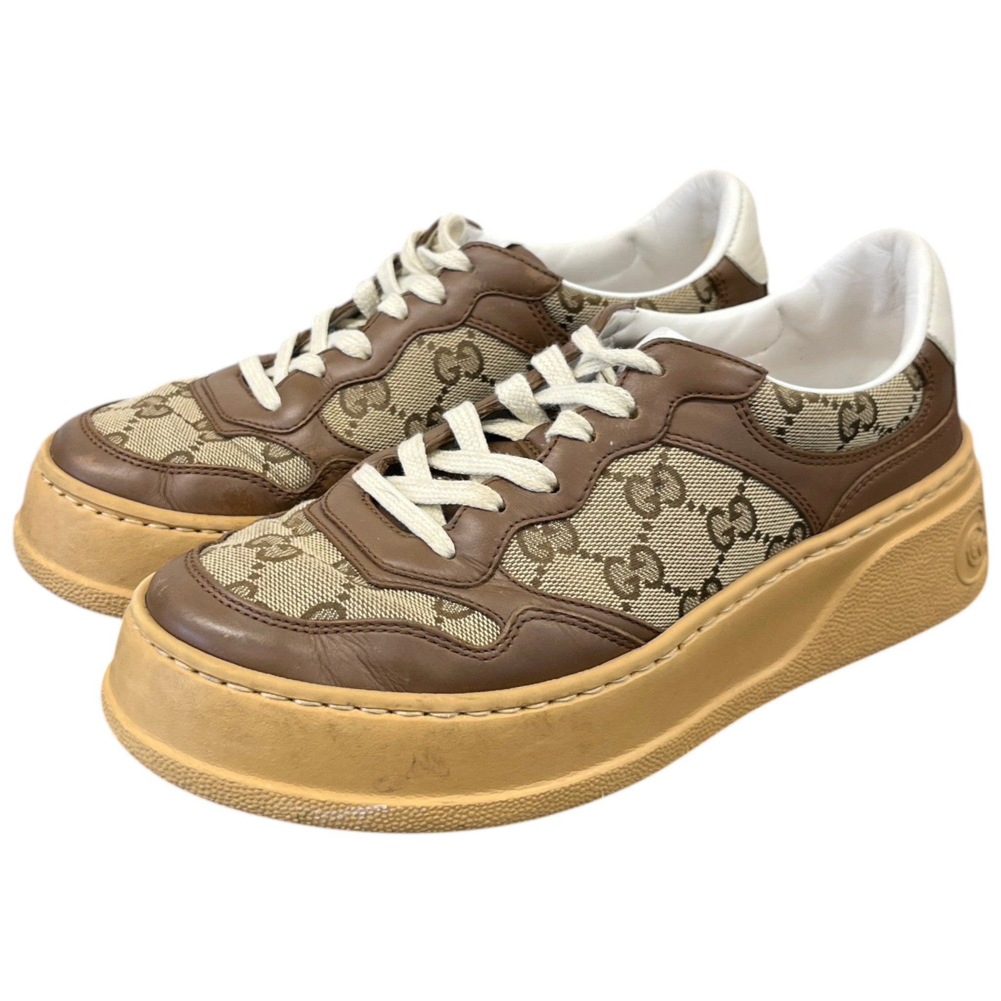 Women's Gg Supreme Oversized Low Trainers Tan Size EU 37.5 / UK 4.5