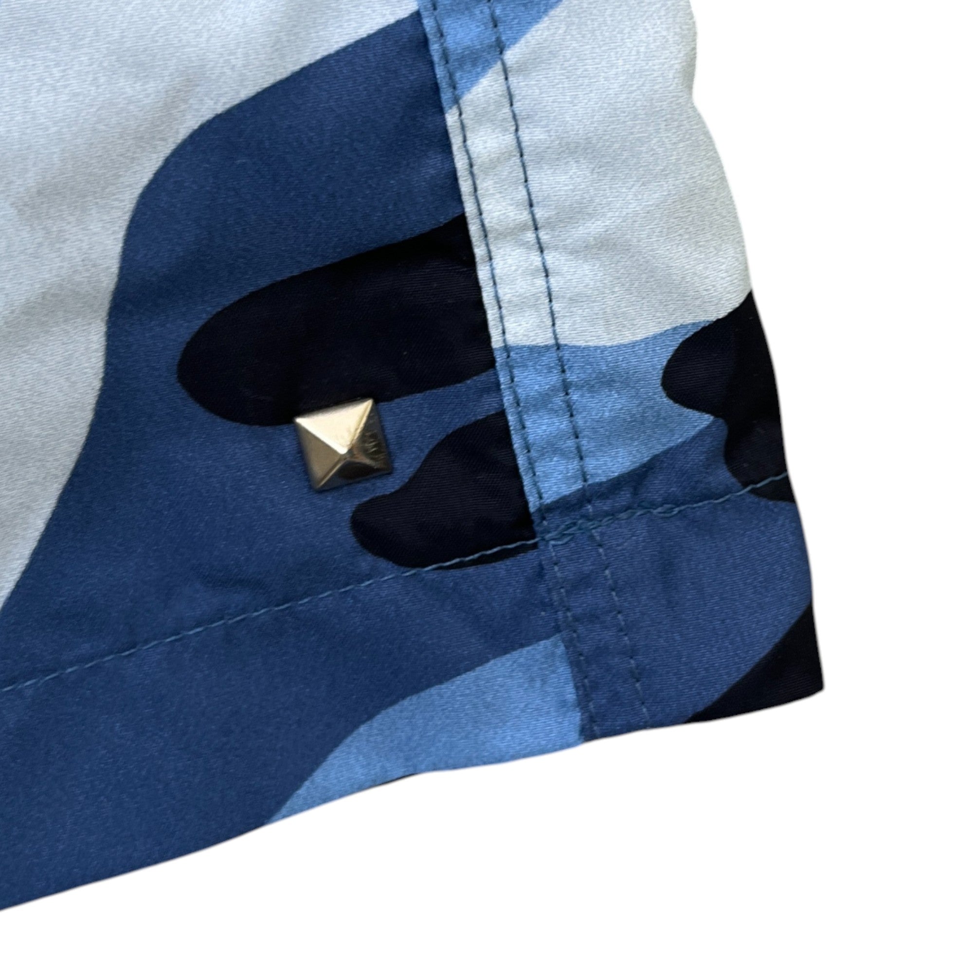 Men's Camoflague Swim Shorts Blue Size XXL