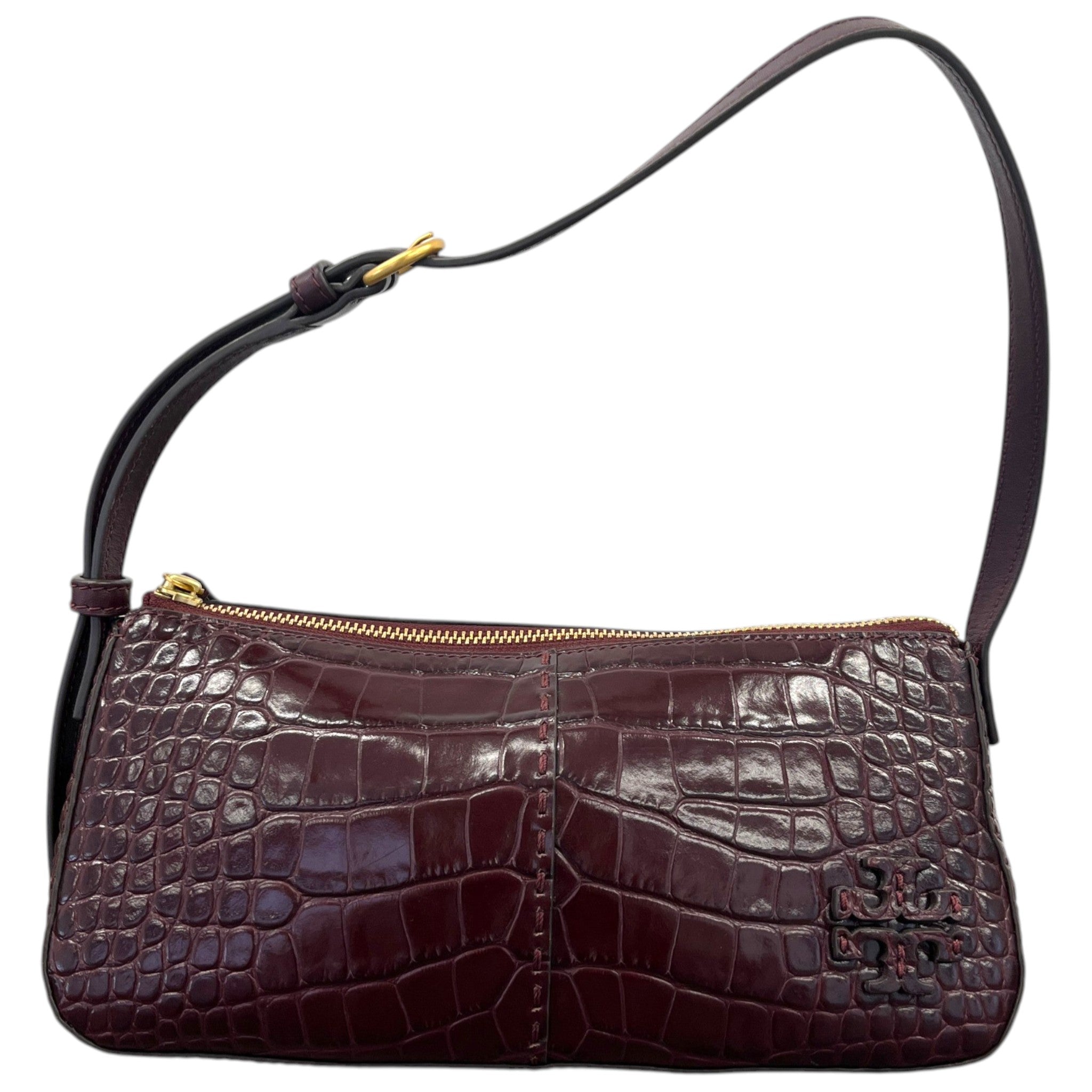 Women's Mcgraw Embossed Wedge Shoulder Bag Burgundy