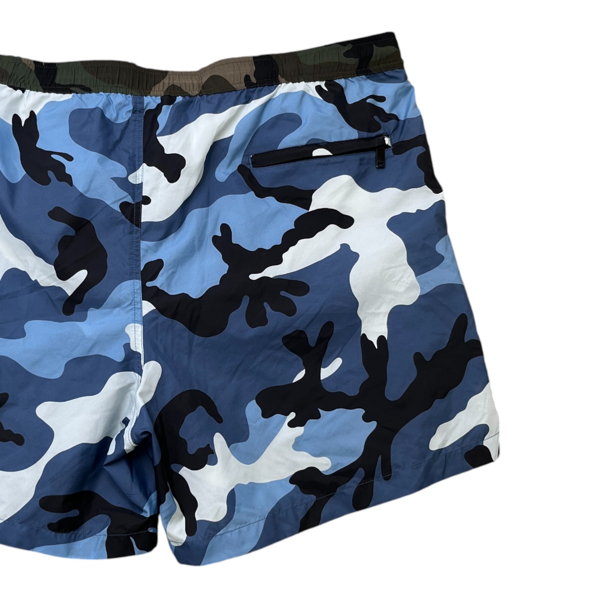 Men's Camoflague Swim Shorts Blue Size XXL