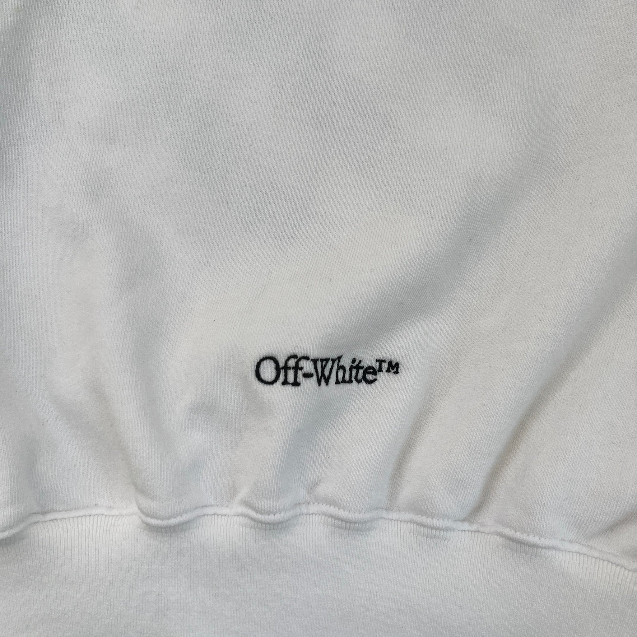 Men's Scribble Diag Boxy Sweatshirt White Size L