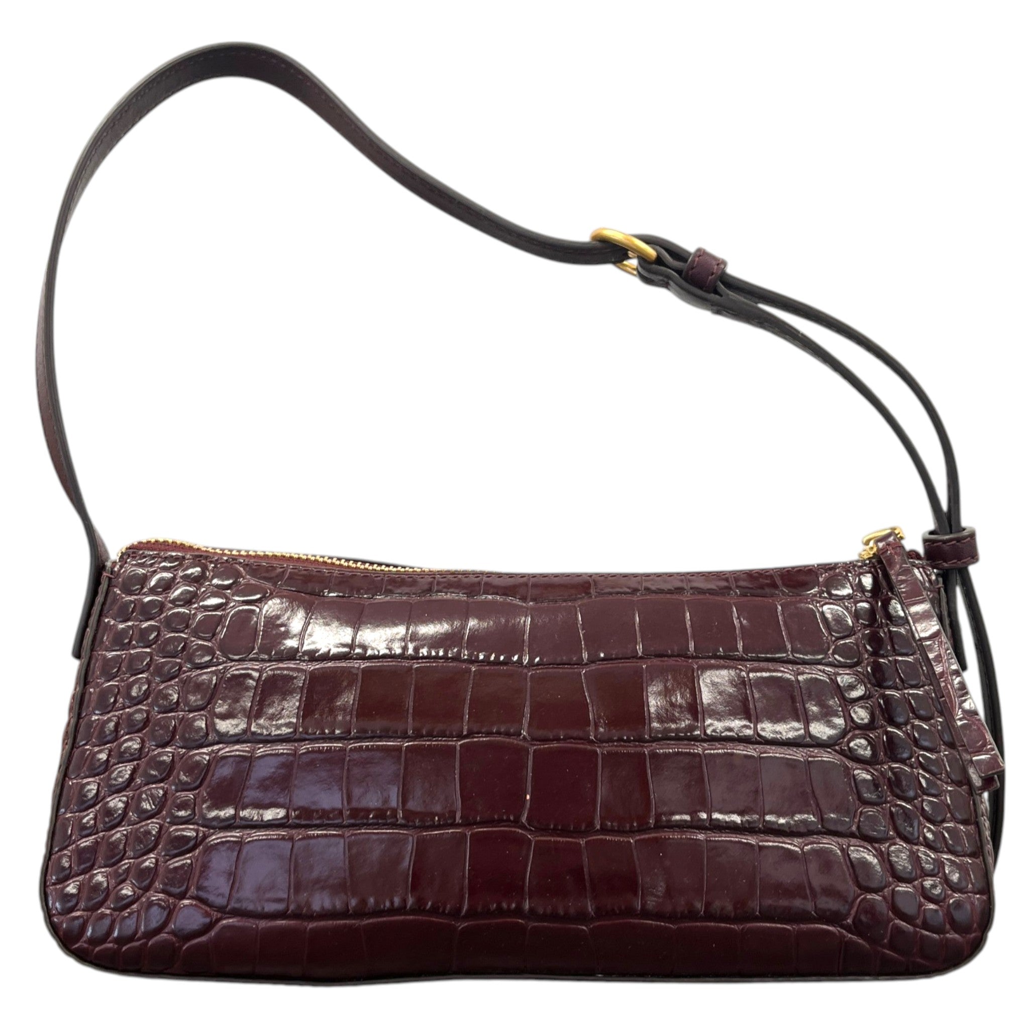 Women's Mcgraw Embossed Wedge Shoulder Bag Burgundy
