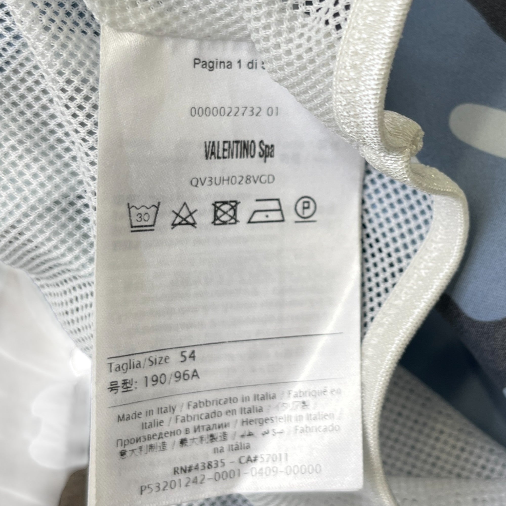 Men's Camoflague Swim Shorts Blue Size XXL