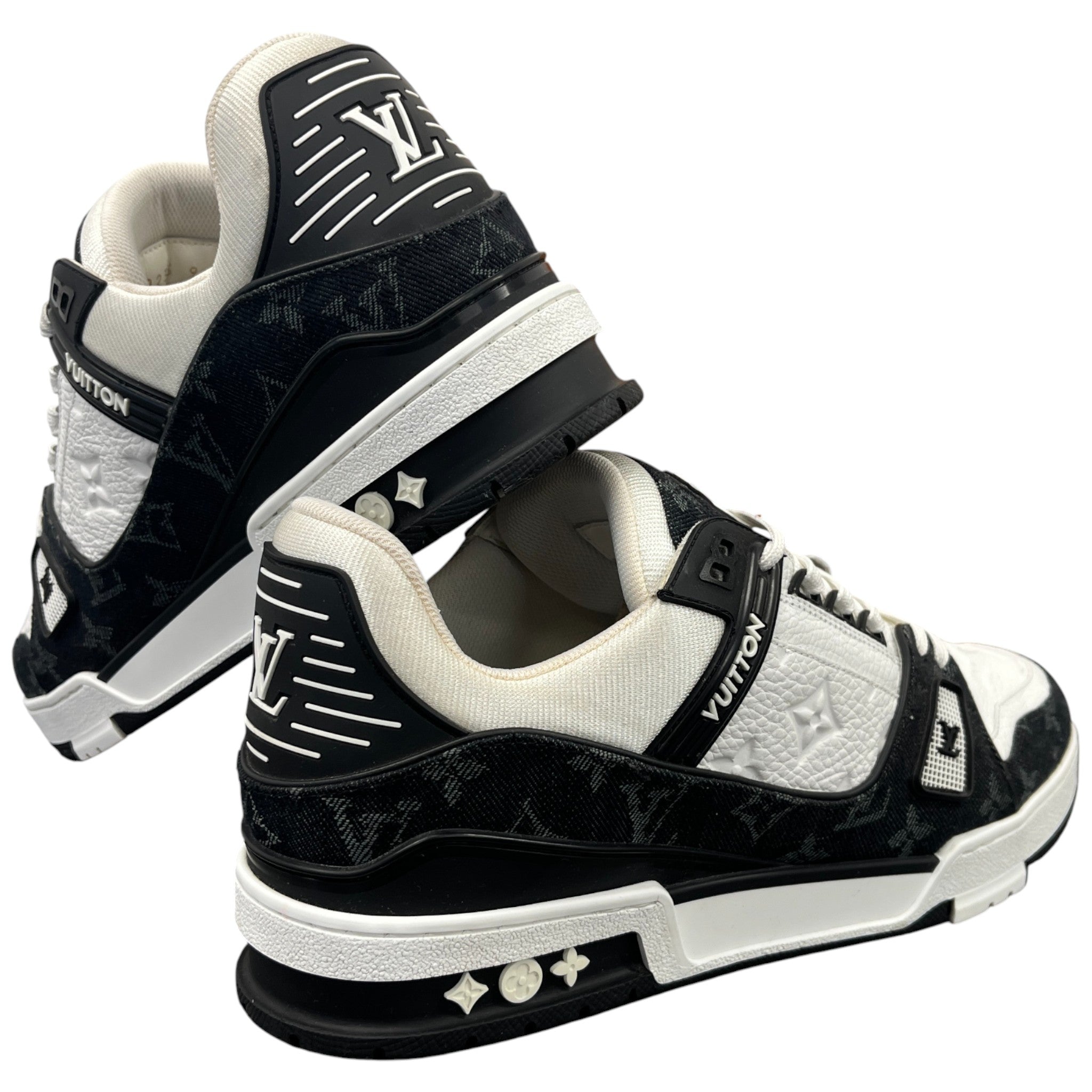 Men's Lv Denim Low Trainers Black Size EU 43 / UK 9