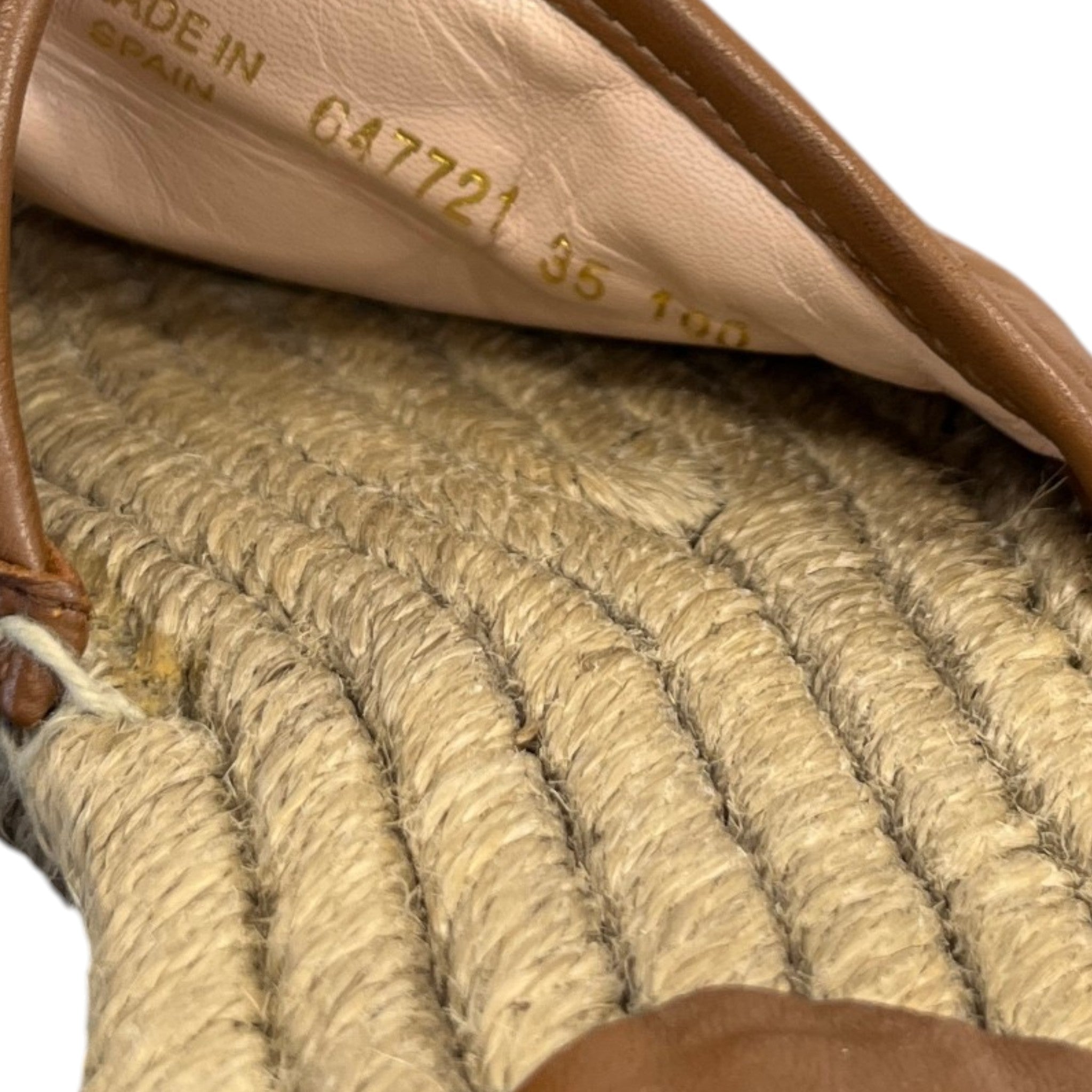 Women's Interlocking G Espadrilles Slides Brown Size EU 35 / UK 2