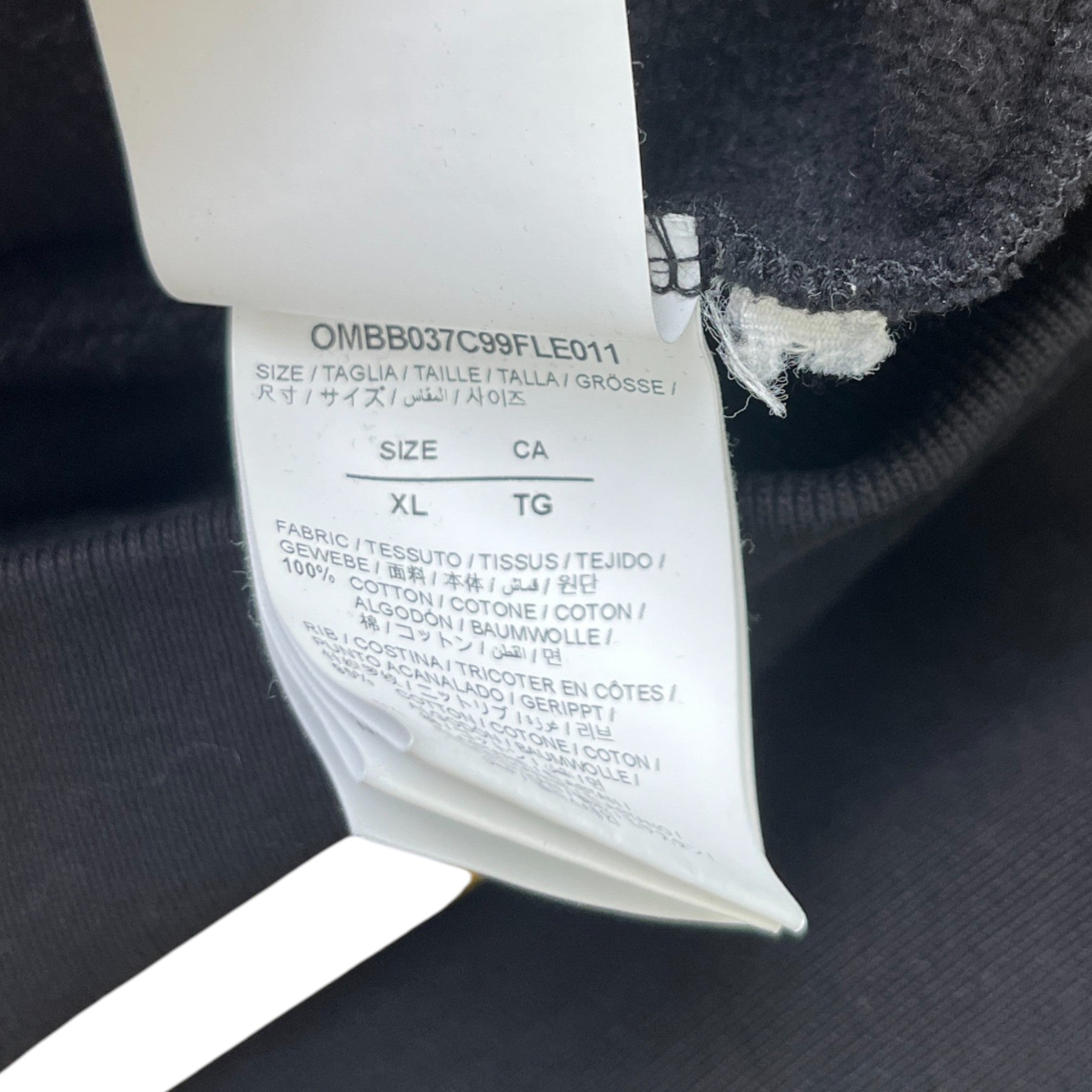 Men's Caravaggio Arrow Logo Hoodie Black Size XL