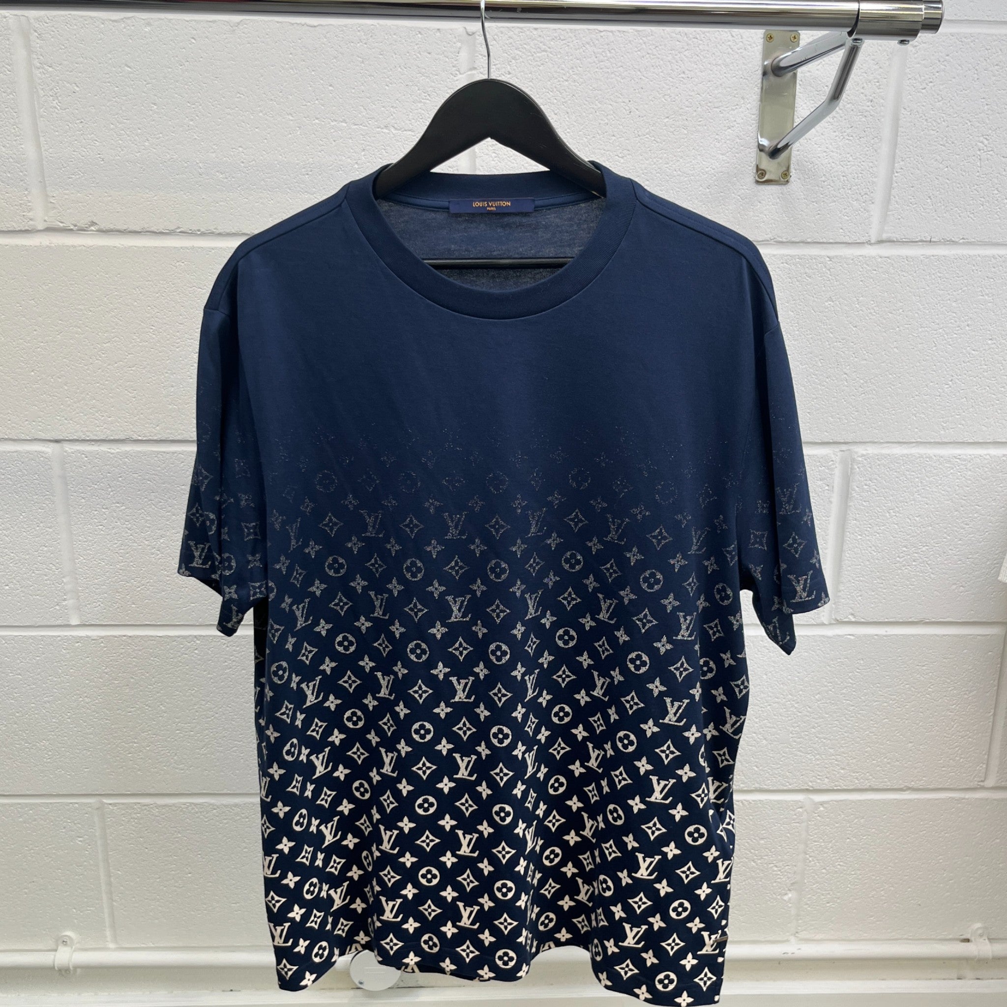 Men's Monogram Gradient T-Shirt Navy Size XL